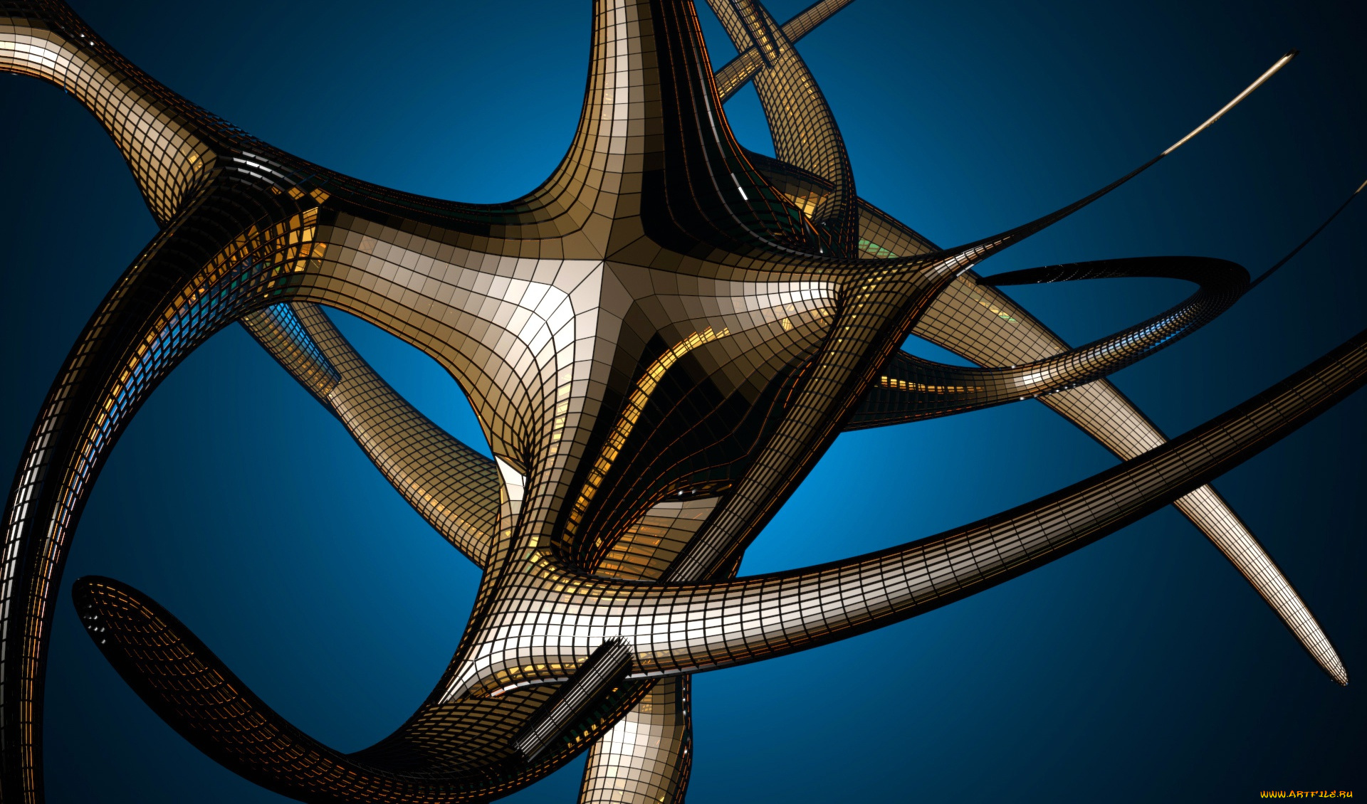 3д, графика, абстракция, , abstract, цвет, узор, объем, линии