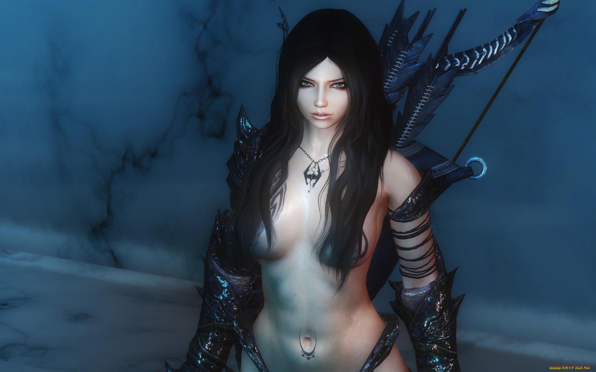 3д, графика, фантазия, , fantasy, девушка, фон, взгляд