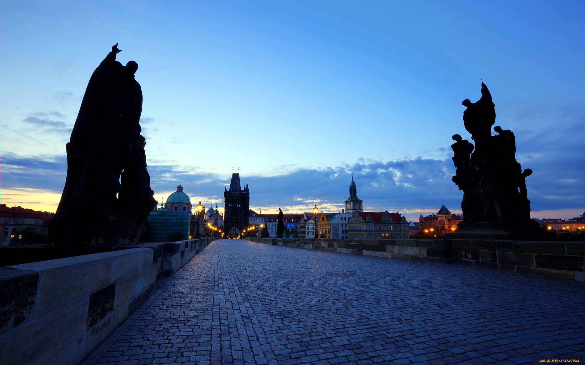 города, прага, , Чехия, карлов, мост