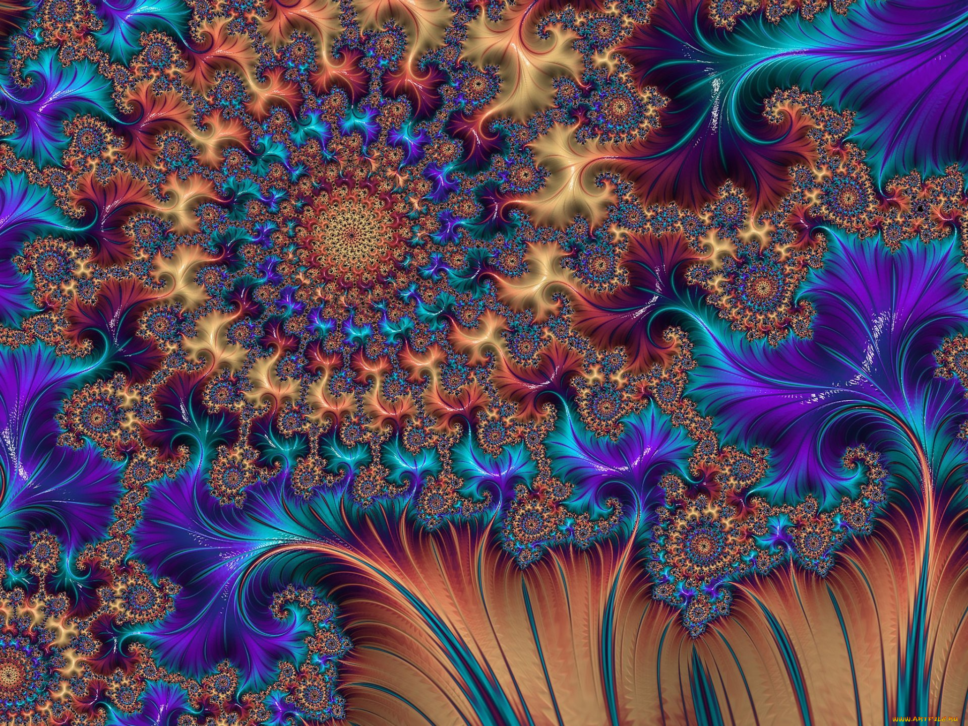 3д, графика, фракталы, , fractal, узор, фон, цвета