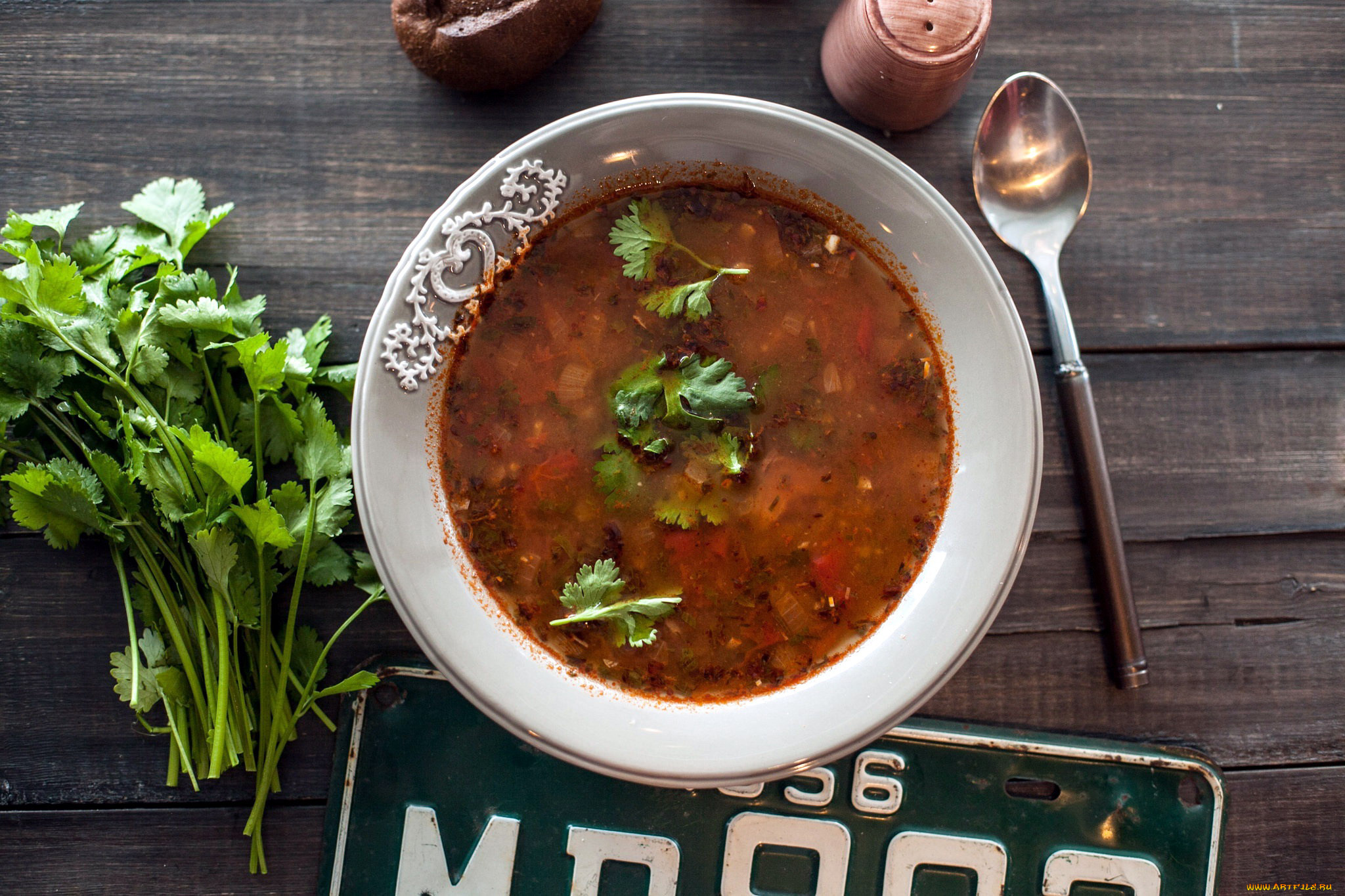 еда, первые, блюда, петрушка, суп