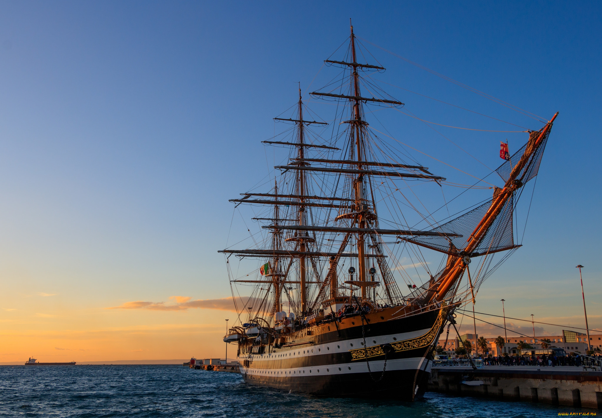 корабли, парусники, паруса, мачты