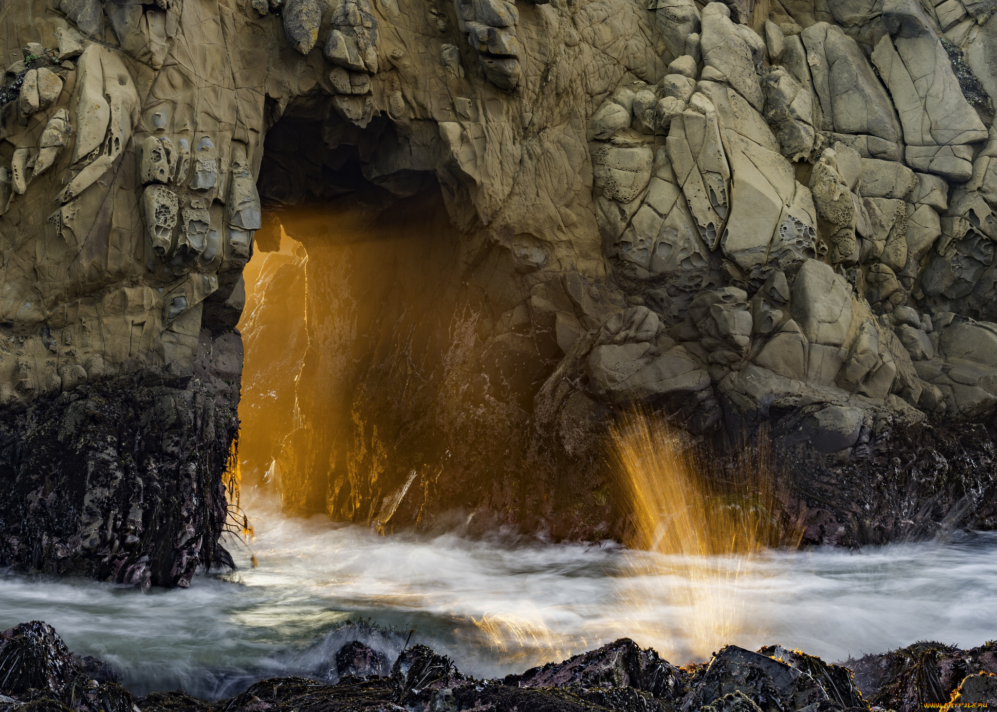 природа, побережье, простор