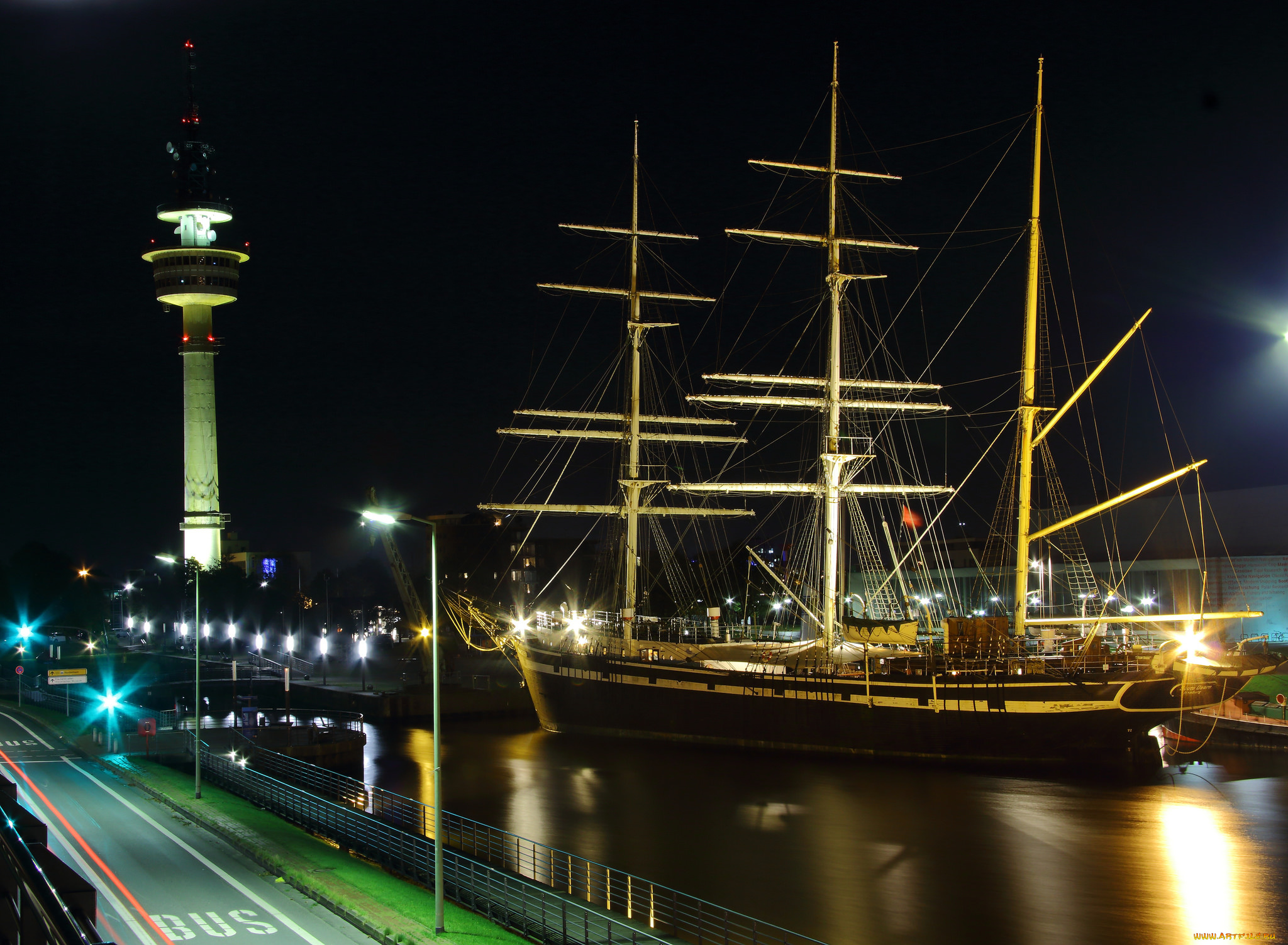 корабли, парусники, паруса, мачты