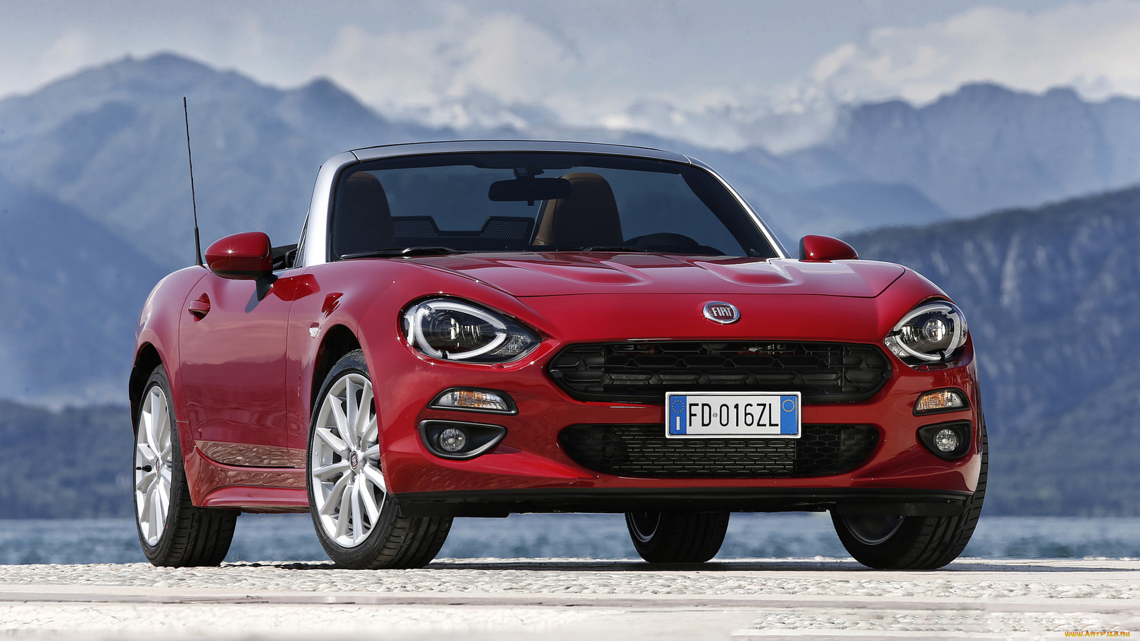 fiat, 124, spider, red, 2017, автомобили, fiat, 124, красный, spider, red, 2017