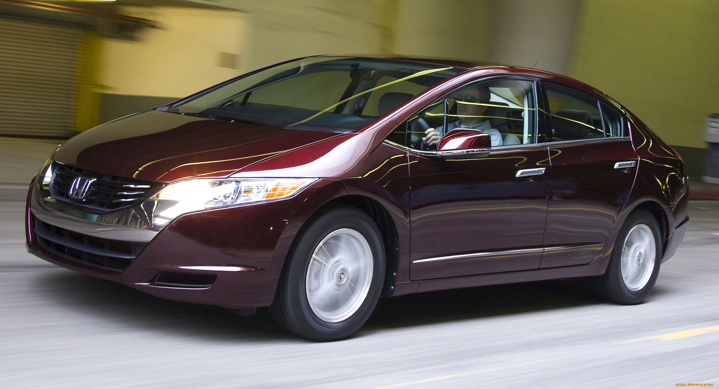 honda, fcx, clarity, 2010, автомобили, honda, бардовая, вишнёвая, 2010, fcx, clarity