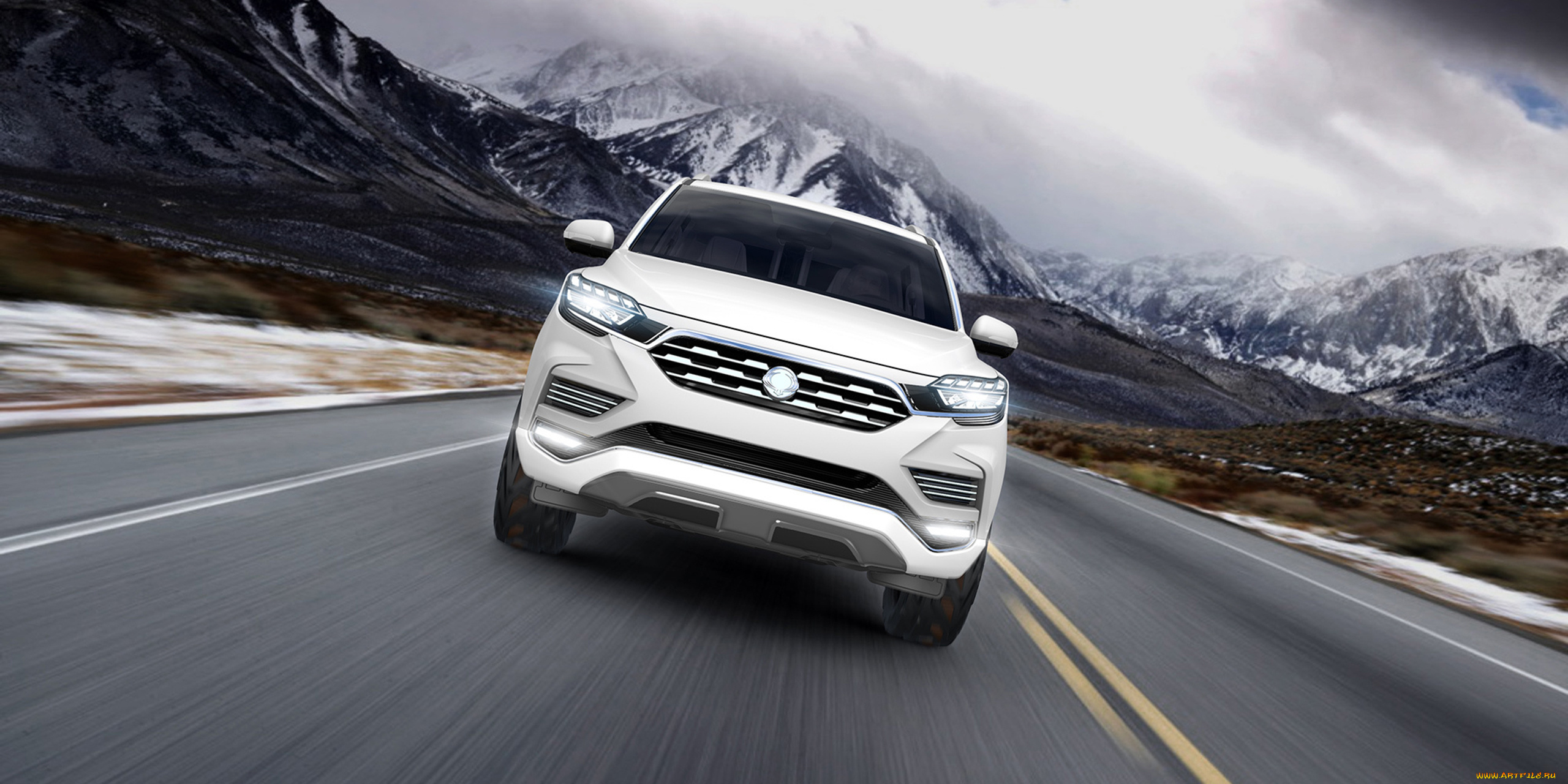 ssang, yong, liv-2, concept, 2017, автомобили, ssang, yong, белый, 2017, concept, liv-2, ssang, yong