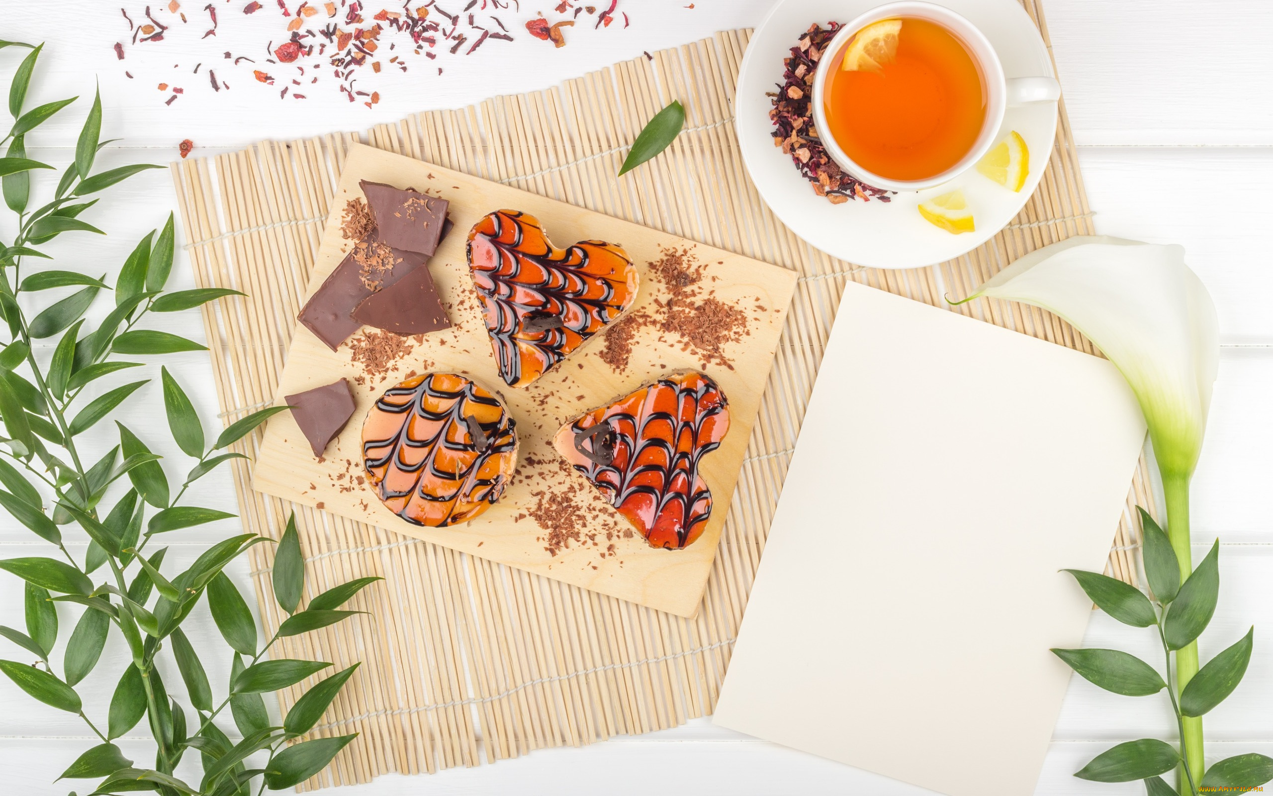 еда, пирожные, , кексы, , печенье, чай, зелень, сладости