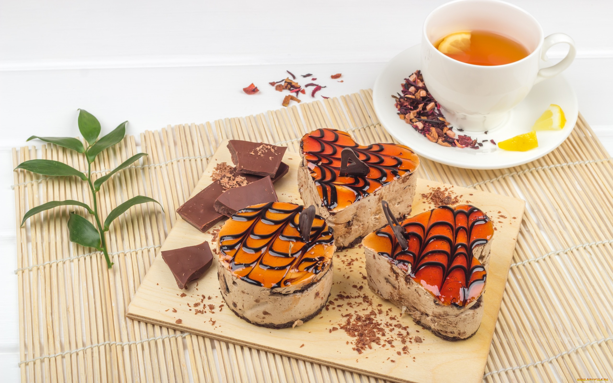 еда, пирожные, , кексы, , печенье, сладости, чай, зелень