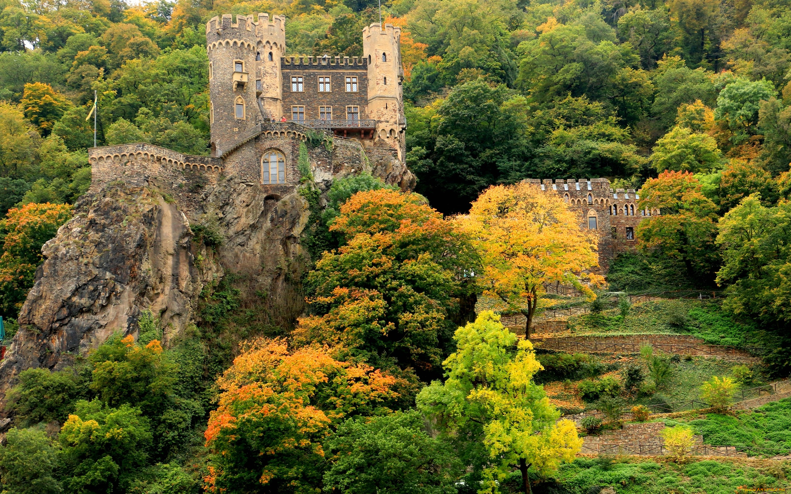 marksburg, castle, города, замки, германии, marksburg, castle