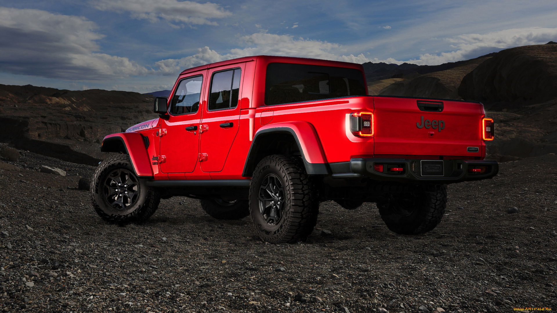 2019, jeep, gladiator, автомобили, jeep, американские, красный, gladiator, 2019, джип, природа