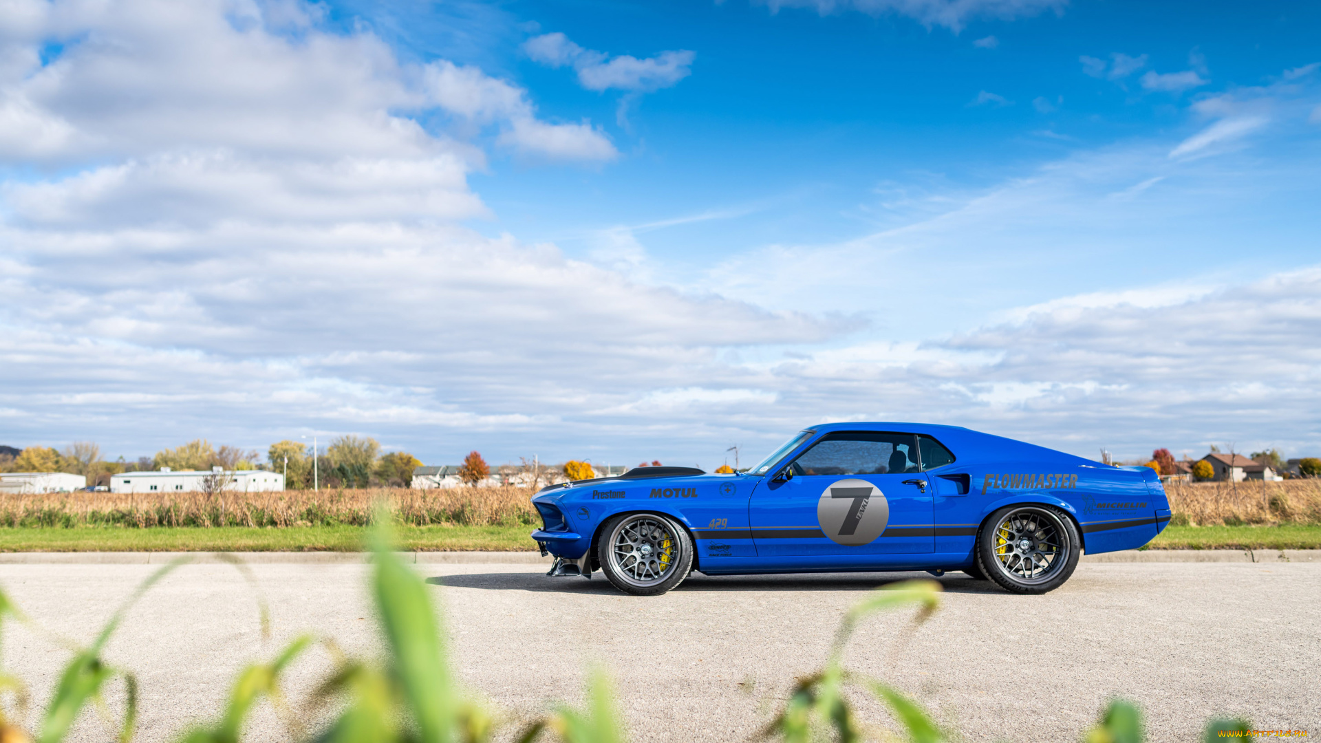 2019, ringbrothers, ford, mustang, uncl, автомобили, ford, профиль, вид, сбоку, купе, синий, uncl, ringbrothers, mustang, 2019