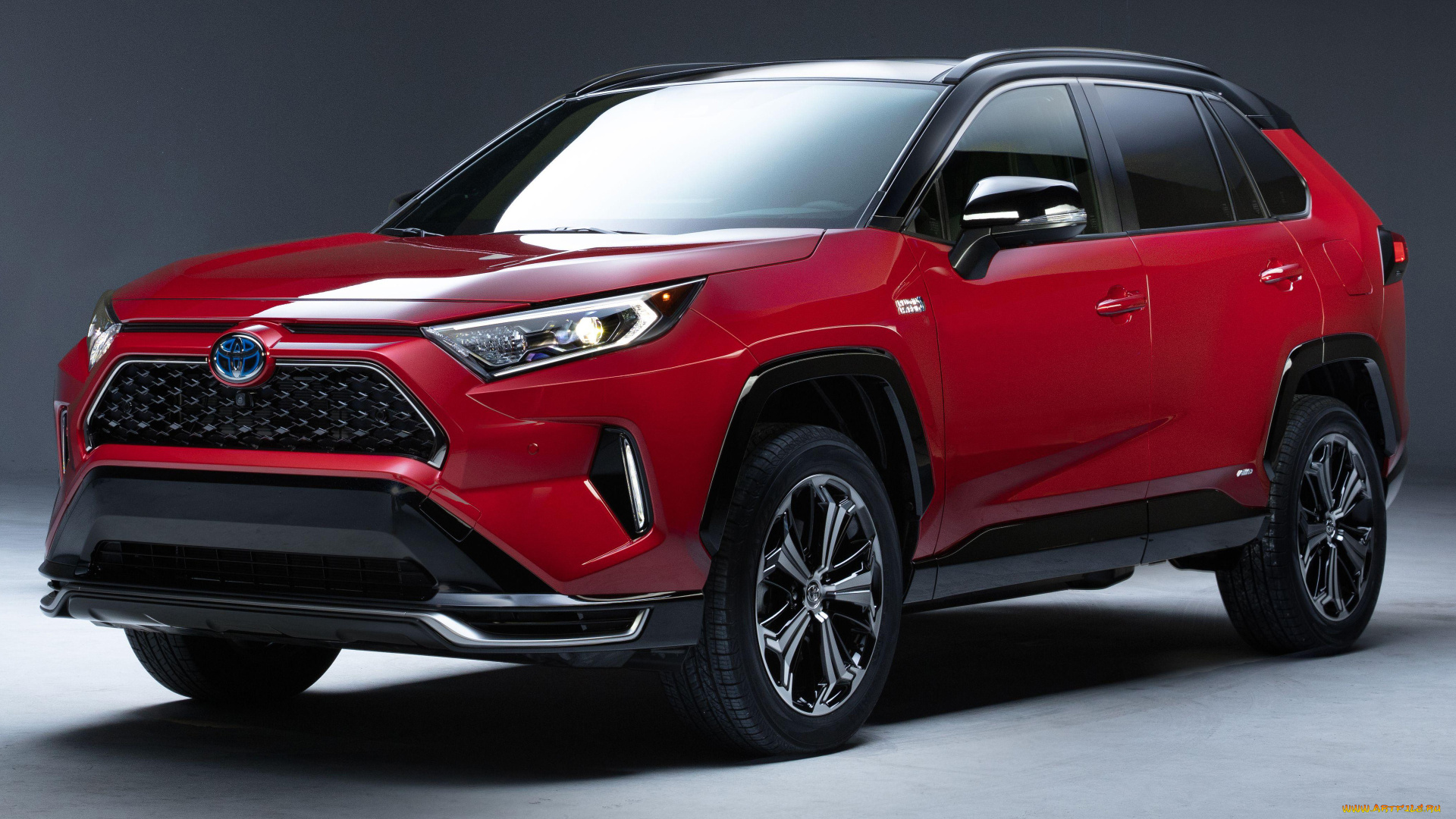 2019, toyota, rav4, автомобили, toyota, студия, rav4, plug-in, hybrid, японские, красный, кроссоверы, 2019