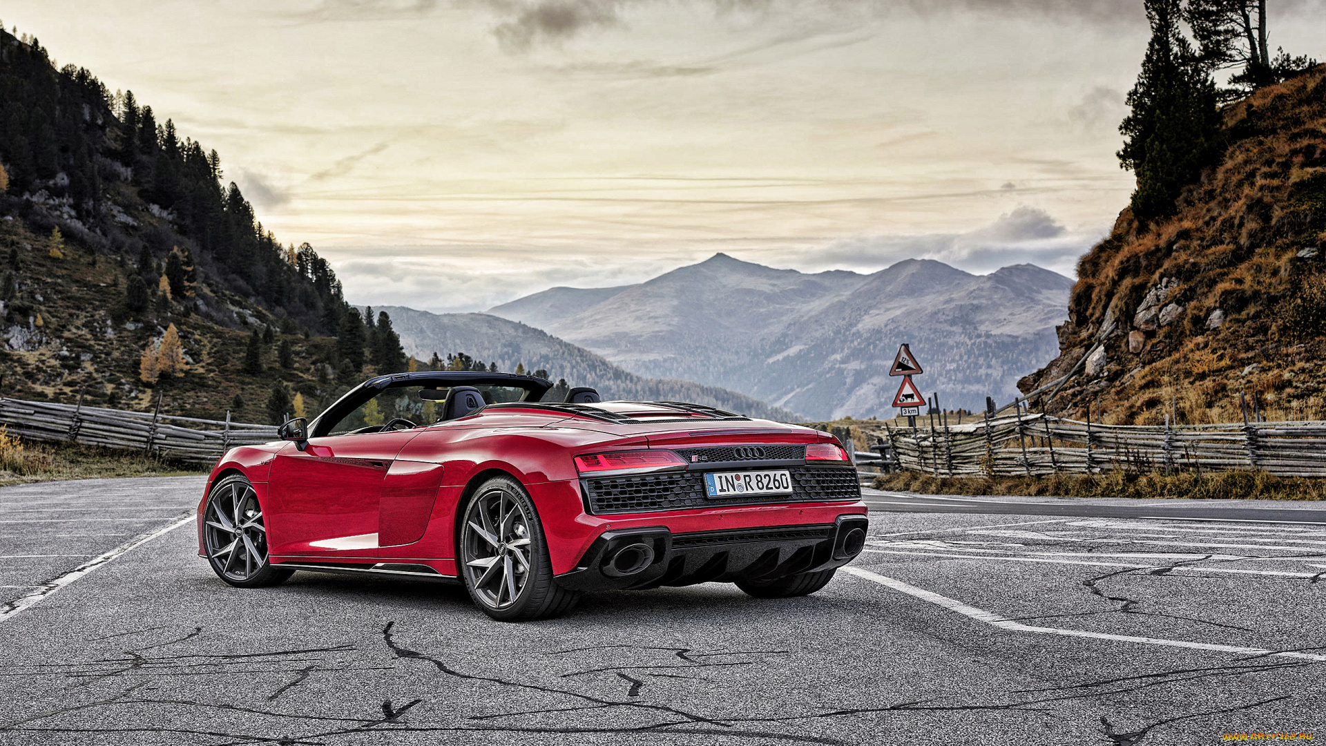 2020, audi, r8, v10, rwd, автомобили, audi, v10, вид, сзади, rwd, r8, 2020, спортивные, купе, немецкие, кабриолет, красный, внешний