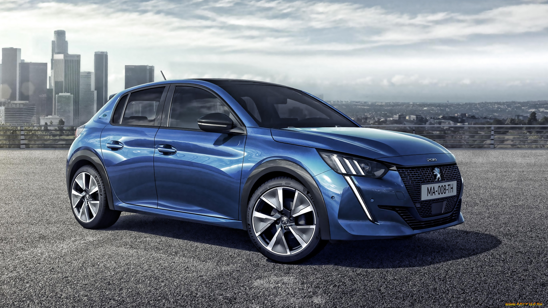 2020, peugeot, 208, автомобили, peugeot, экстерьер, 2020, хэтчбек, вид, спереди, синий, французские, новые, 208, город