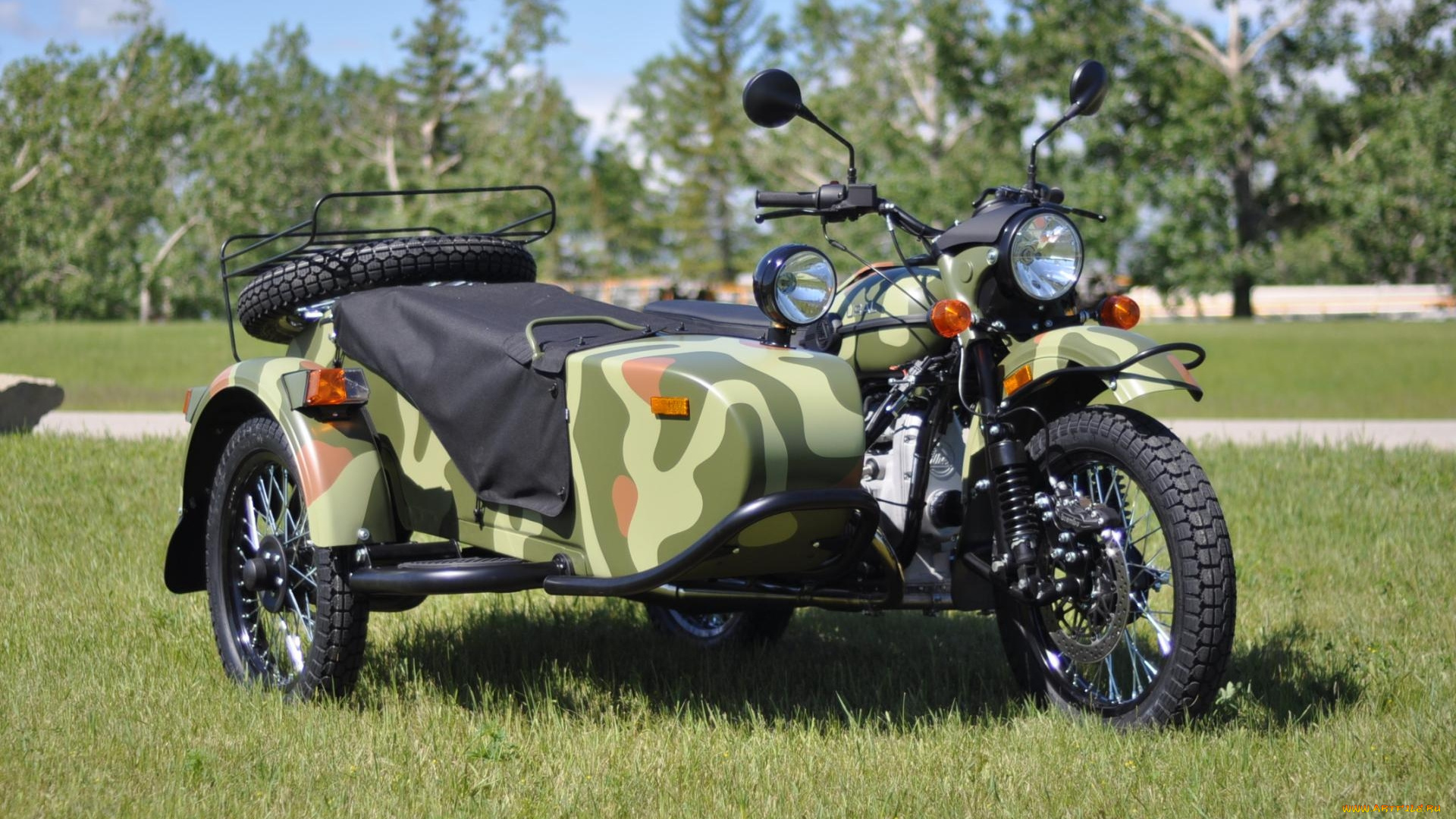 урал, мотоциклы, мотоциклы, с, коляской, мотоцикл, коляска