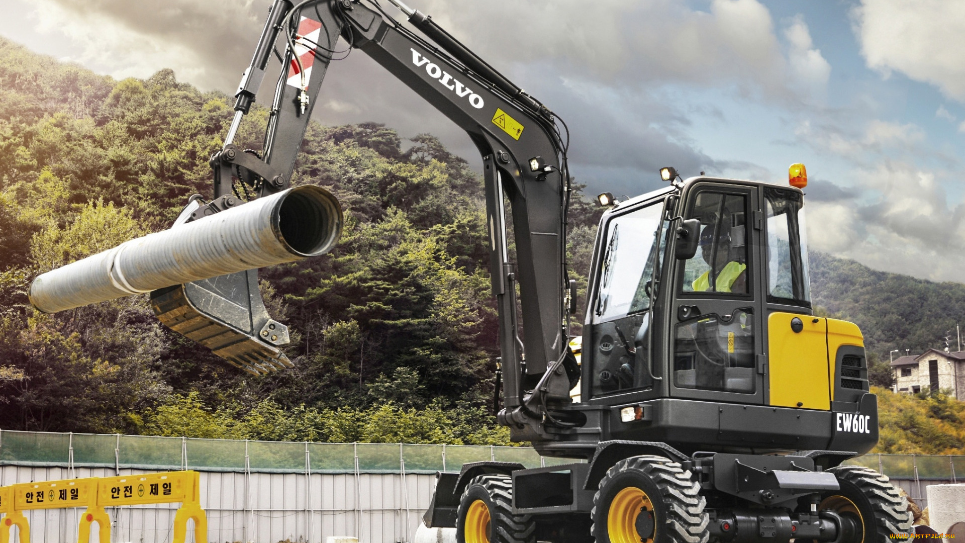 volvo, ew60c, техника, экскаваторы, колесный, экскаватор, спецтехника, ew60c, volvo