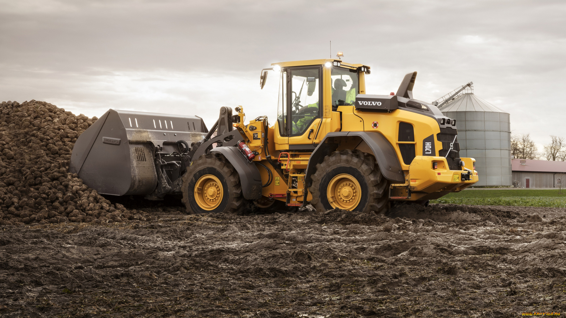 volvo, l70h, техника, фронтальные, погрузчики, специальная, колесный, погрузчик, l70h, шведская, volvo