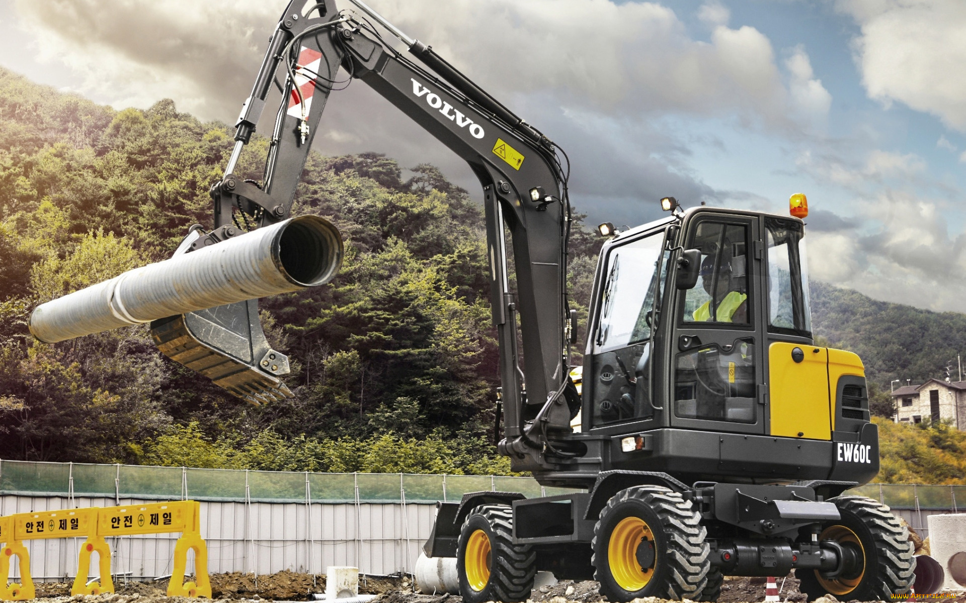 volvo, ew60c, техника, экскаваторы, колесный, экскаватор, спецтехника, ew60c, volvo