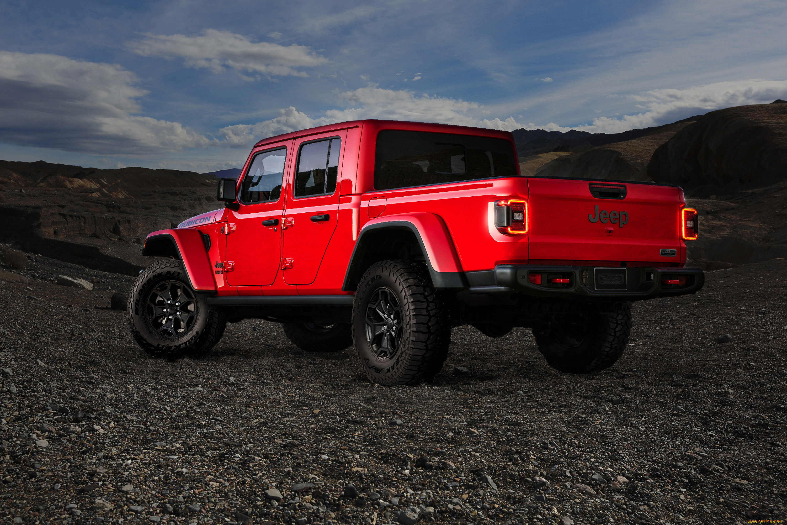 2019, jeep, gladiator, автомобили, jeep, американские, красный, gladiator, 2019, джип, природа
