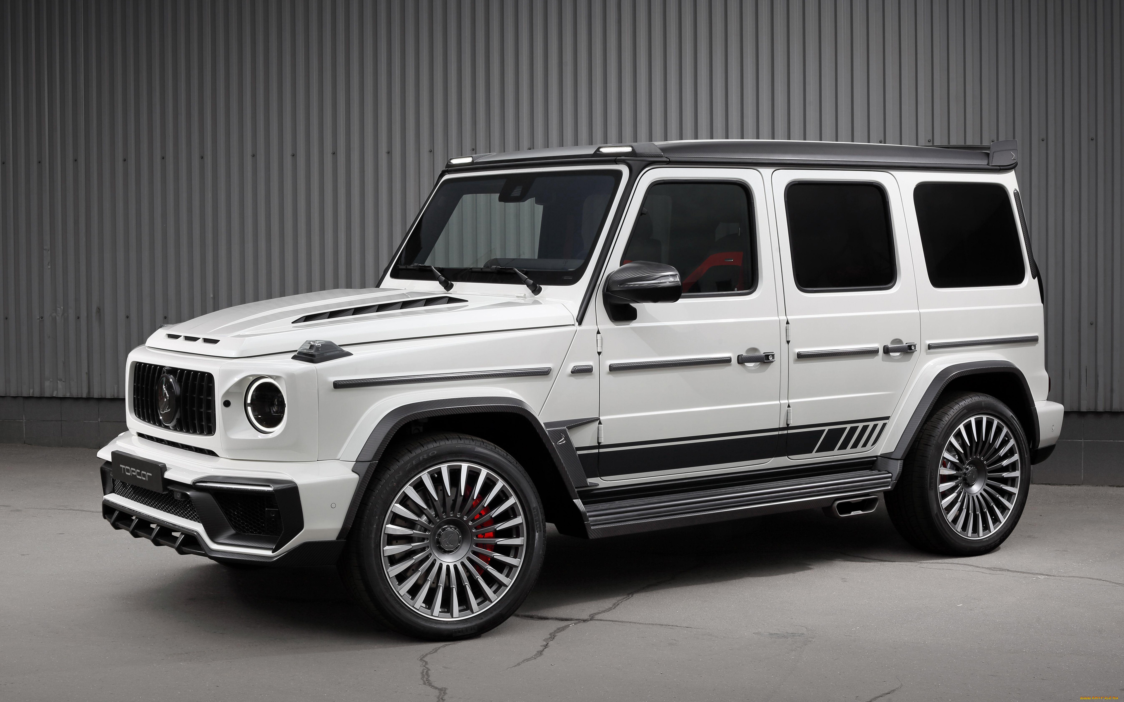 topcar, mercedes-amg, g63, 2019, автомобили, mercedes-benz, topcar, тюнинг, mercedes, amg, g63, w463, белый, гелендваген, премиум, класс, внедорожники, немецкие