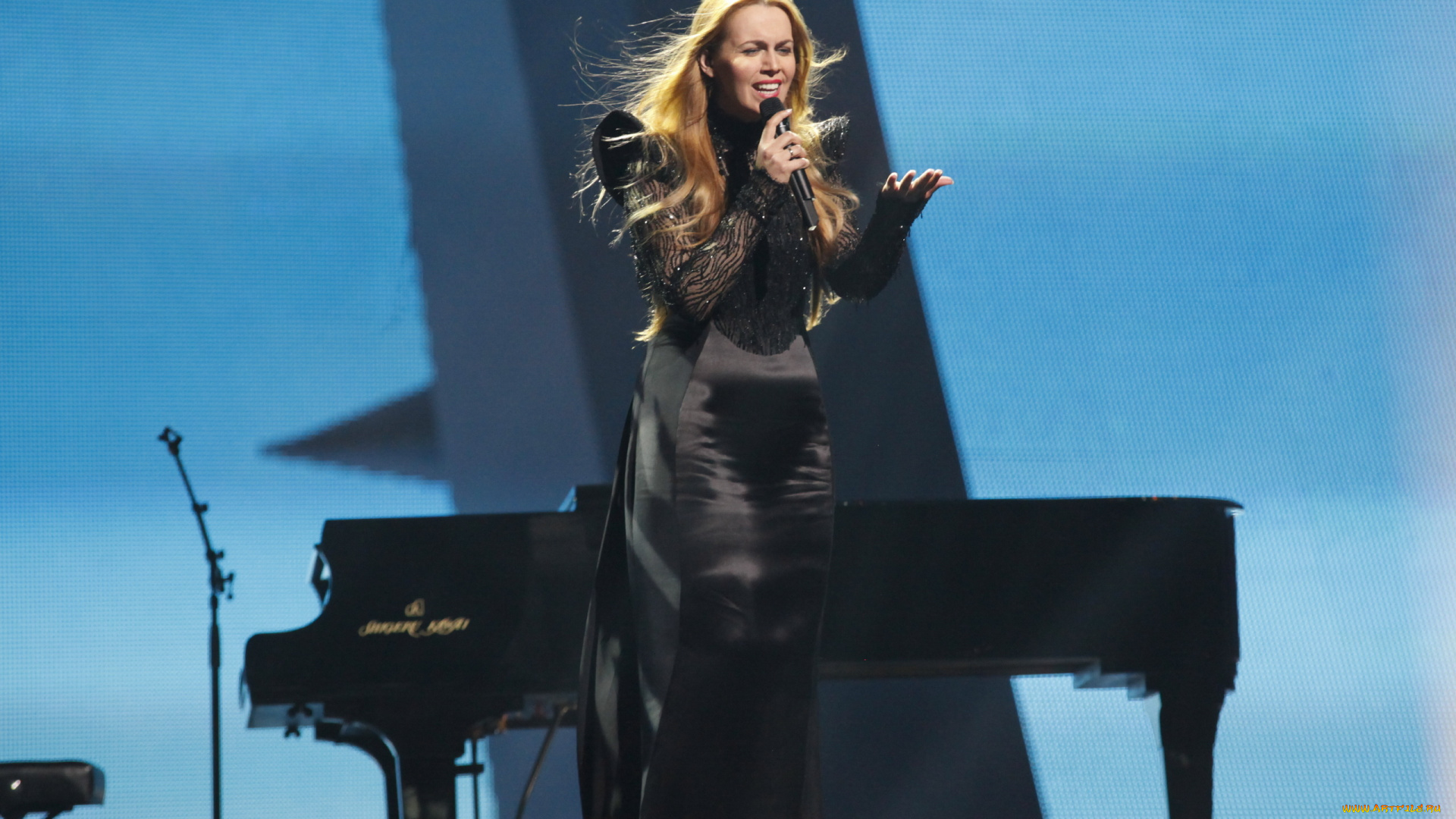 босния, и, герцеговина, -, майя, сариходжич, музыка, -евровидение, певица, пианино, сцена