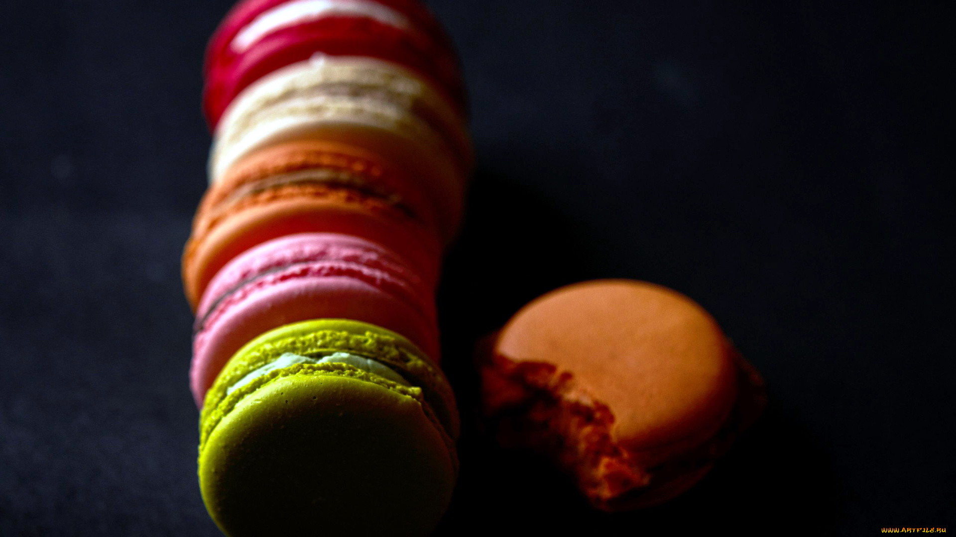 еда, макаруны, печенье, лакомство