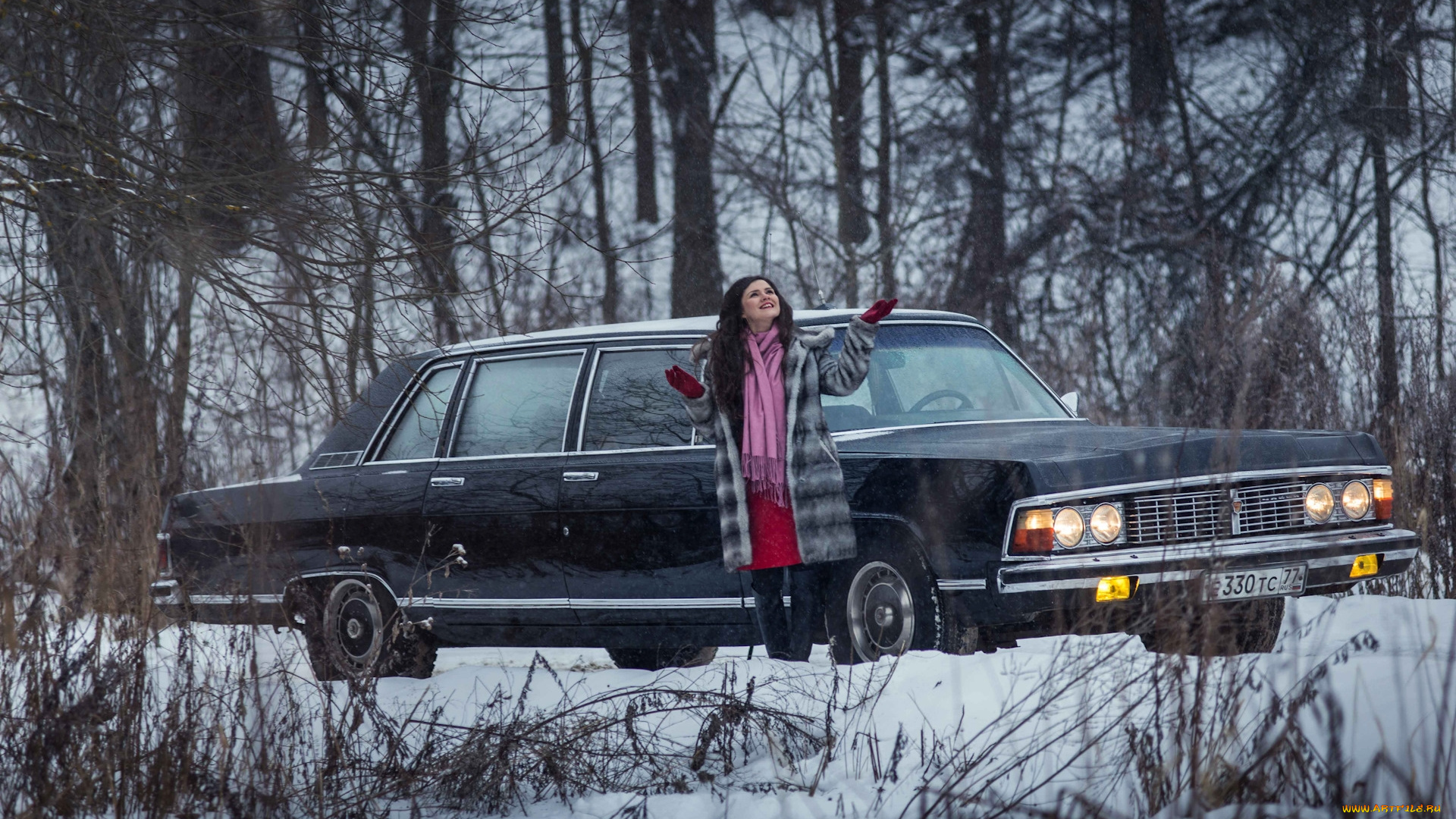 газ-, 14, чайка, автомобили, -авто, с, девушками, газ-, 14, чайка, автомобиль, чёрный, зима, ретро, девушка