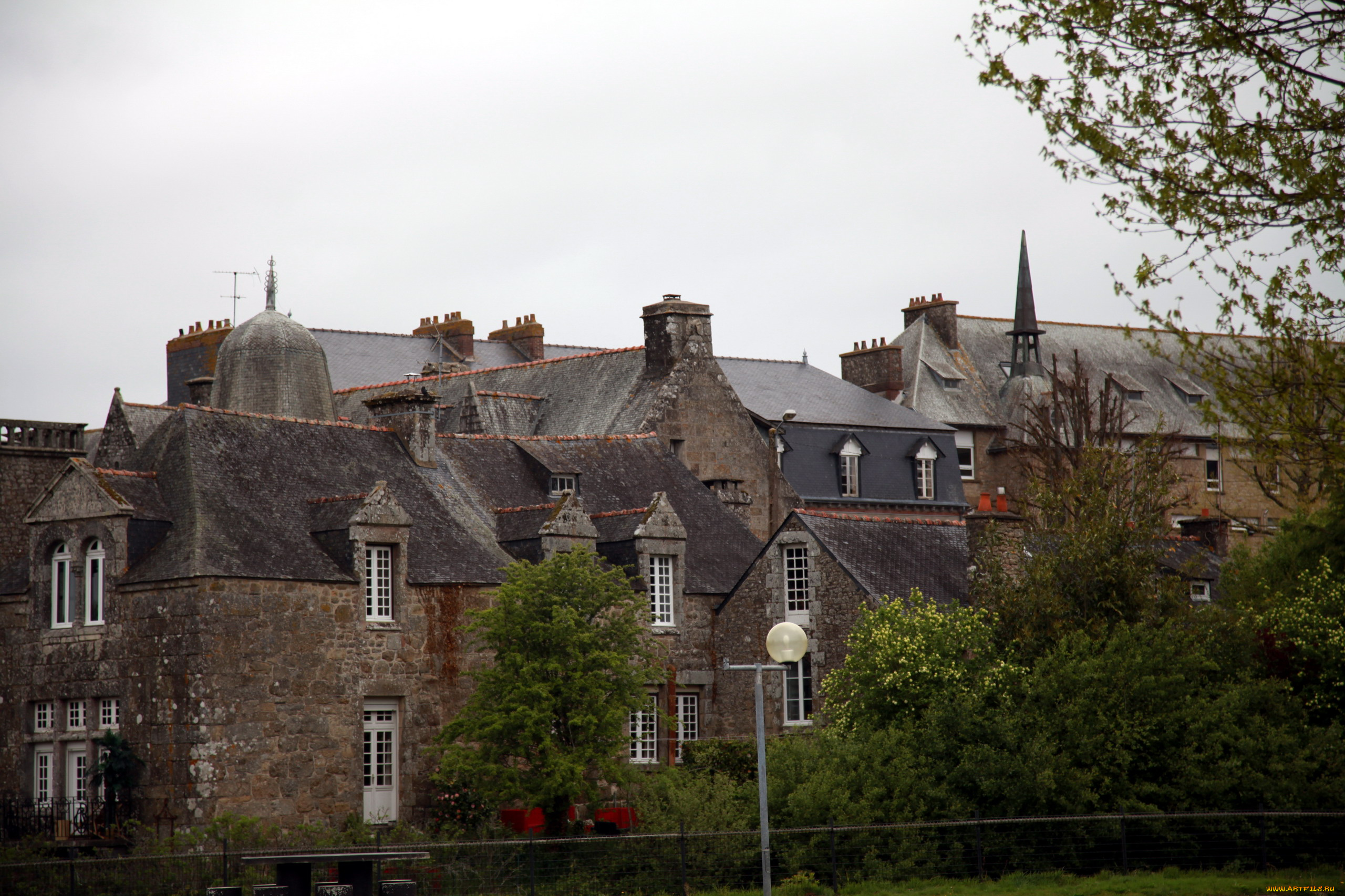 бретань, франция, города, -, здания, , дома