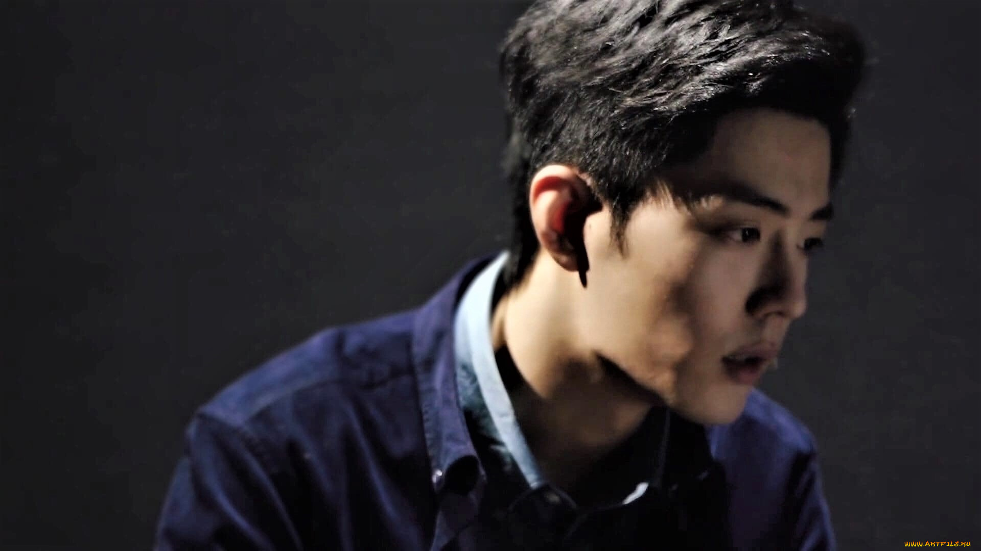 мужчины, xiao, zhan, лицо, рубашки