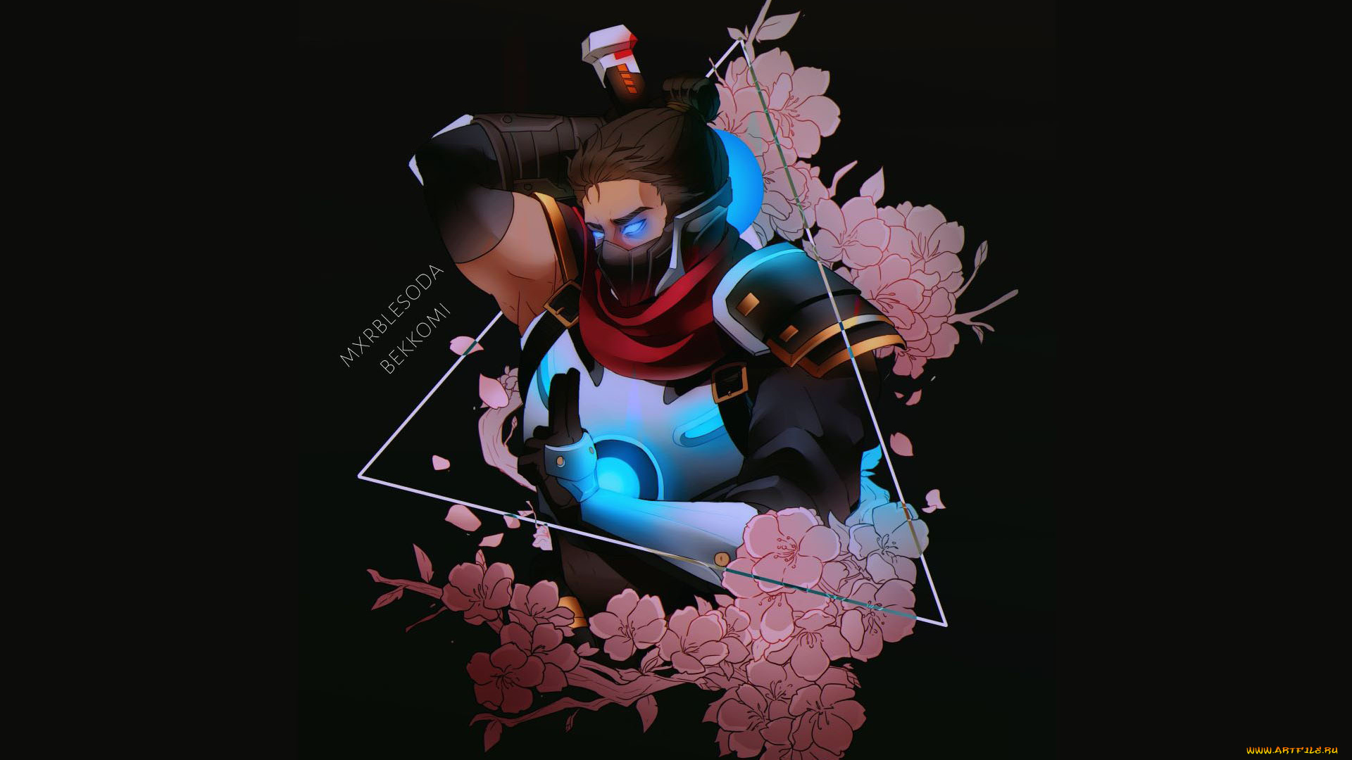 видео, игры, league, of, legends, воин, оружие, треугольник, ветка, цветение, shen