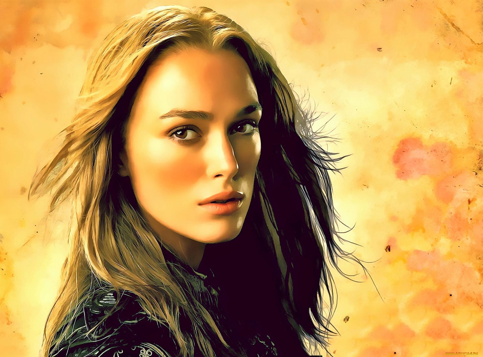 рисованное, люди, кира, найтли, лицо