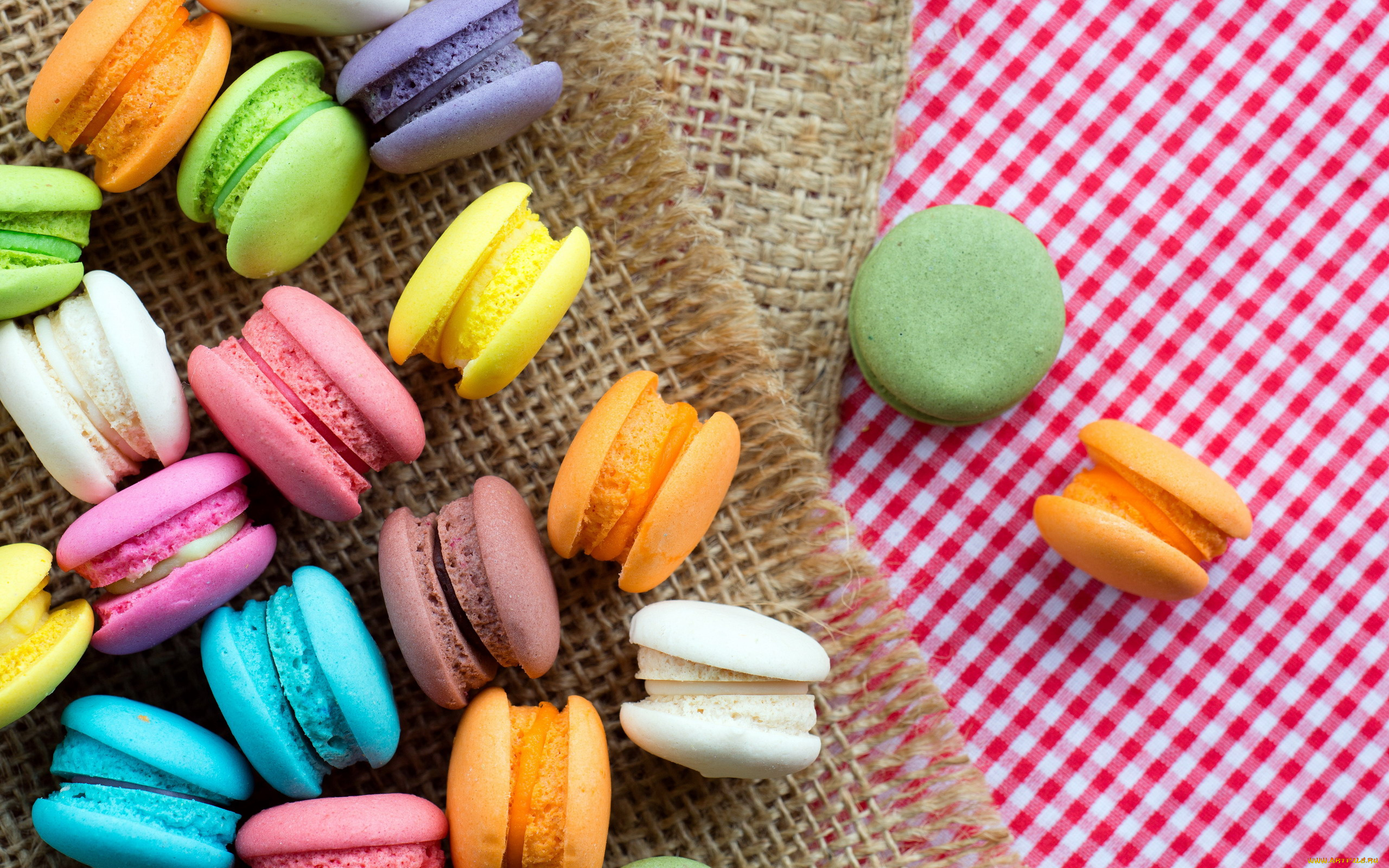 еда, макаруны, печенье, лакомство, ассорти