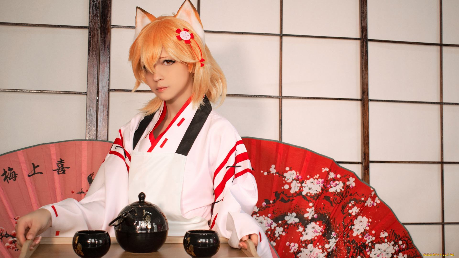 yameeka, девушки, -, креатив, , косплей, образ, костюм, ушки, посуда