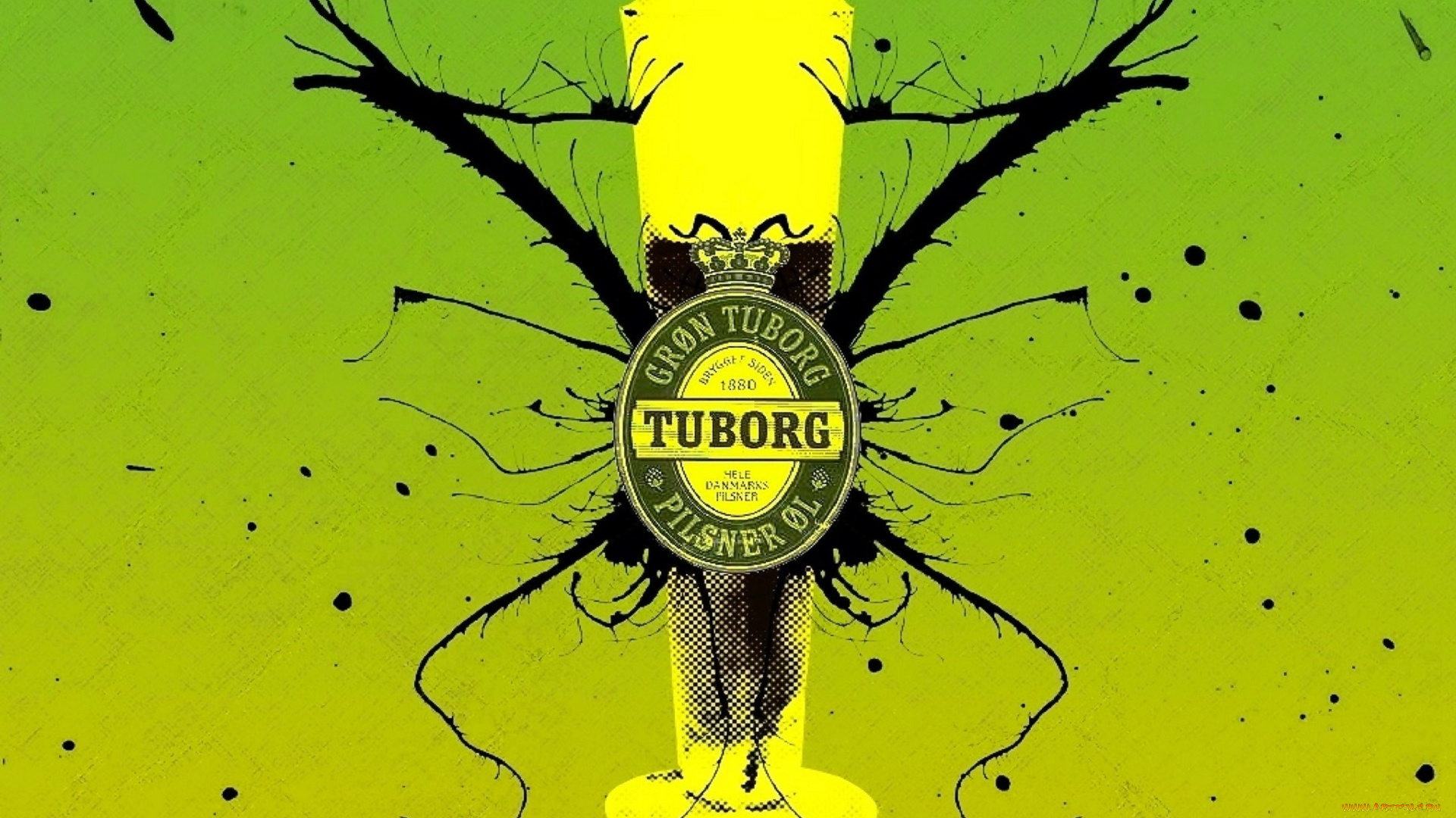 бренды, tuborg, бокал, пиво