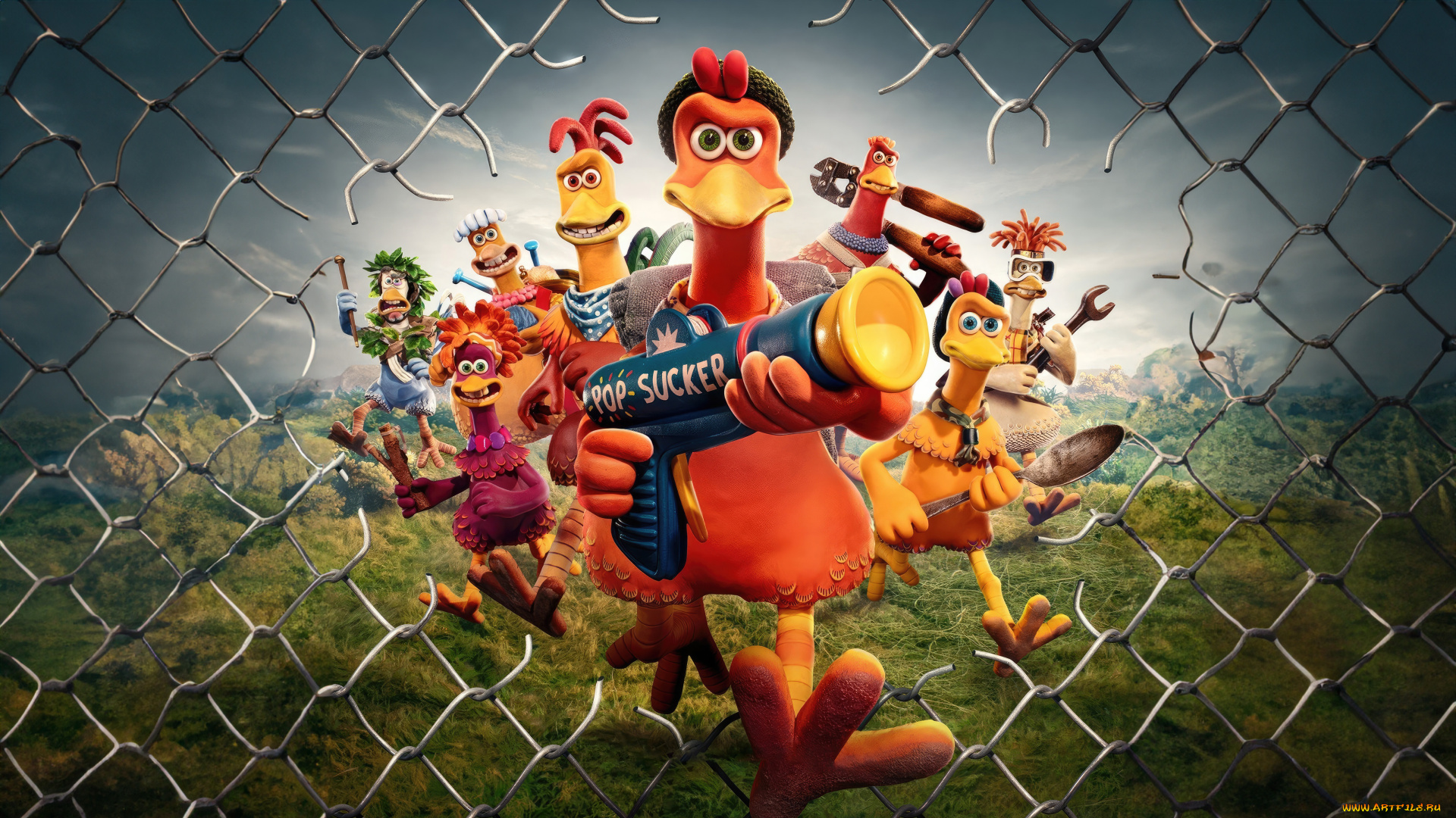chicken, run, , dawn, of, the, nugget, , , 2023, , мультфильмы, , dawn, of, the, nugget, побег, из, курятника, часть, вторая, мультфильм, постер, персонаж