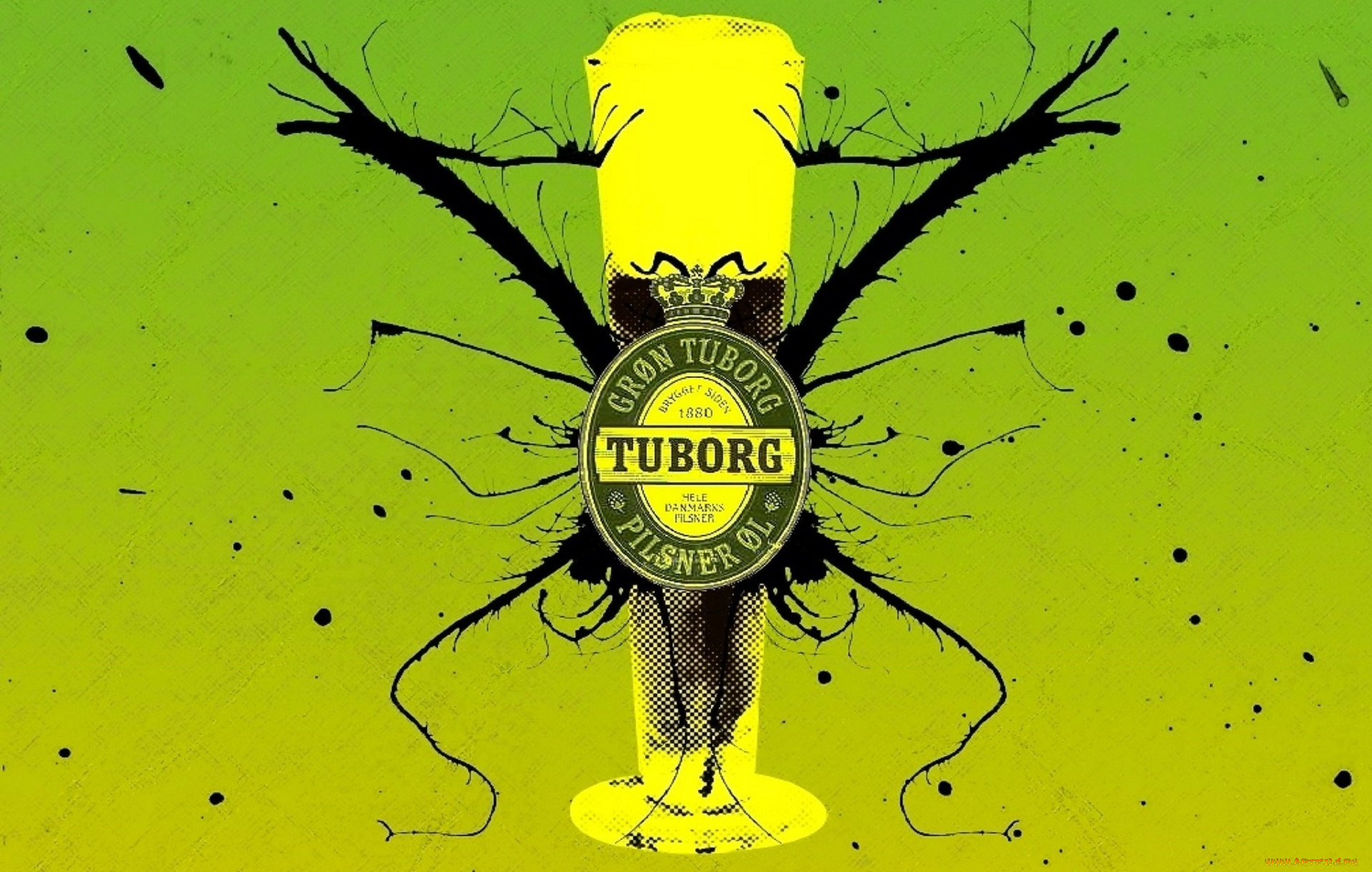 бренды, tuborg, бокал, пиво