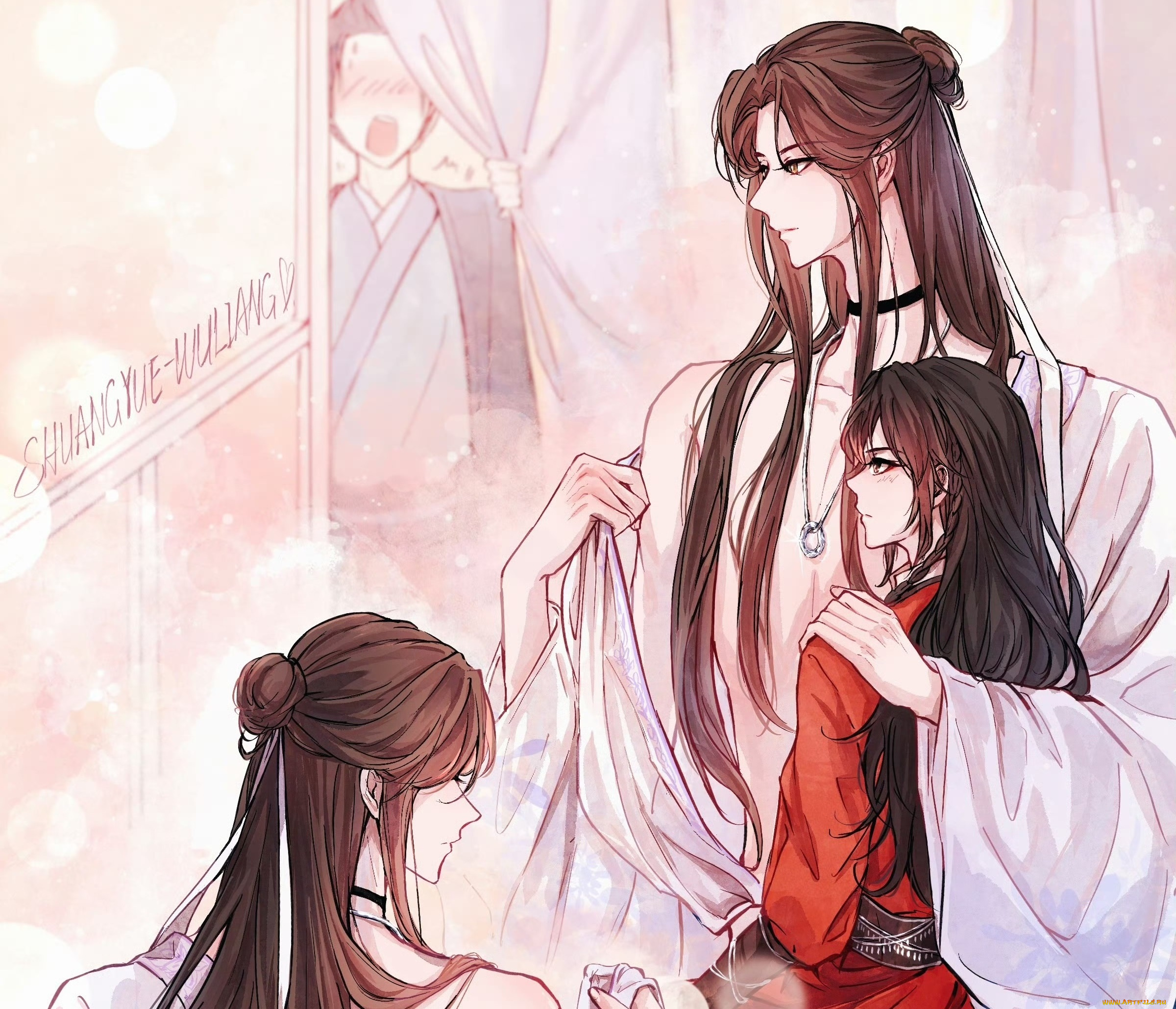 аниме, tian, guan, ci, fu, хуа, чэн, се, лянь