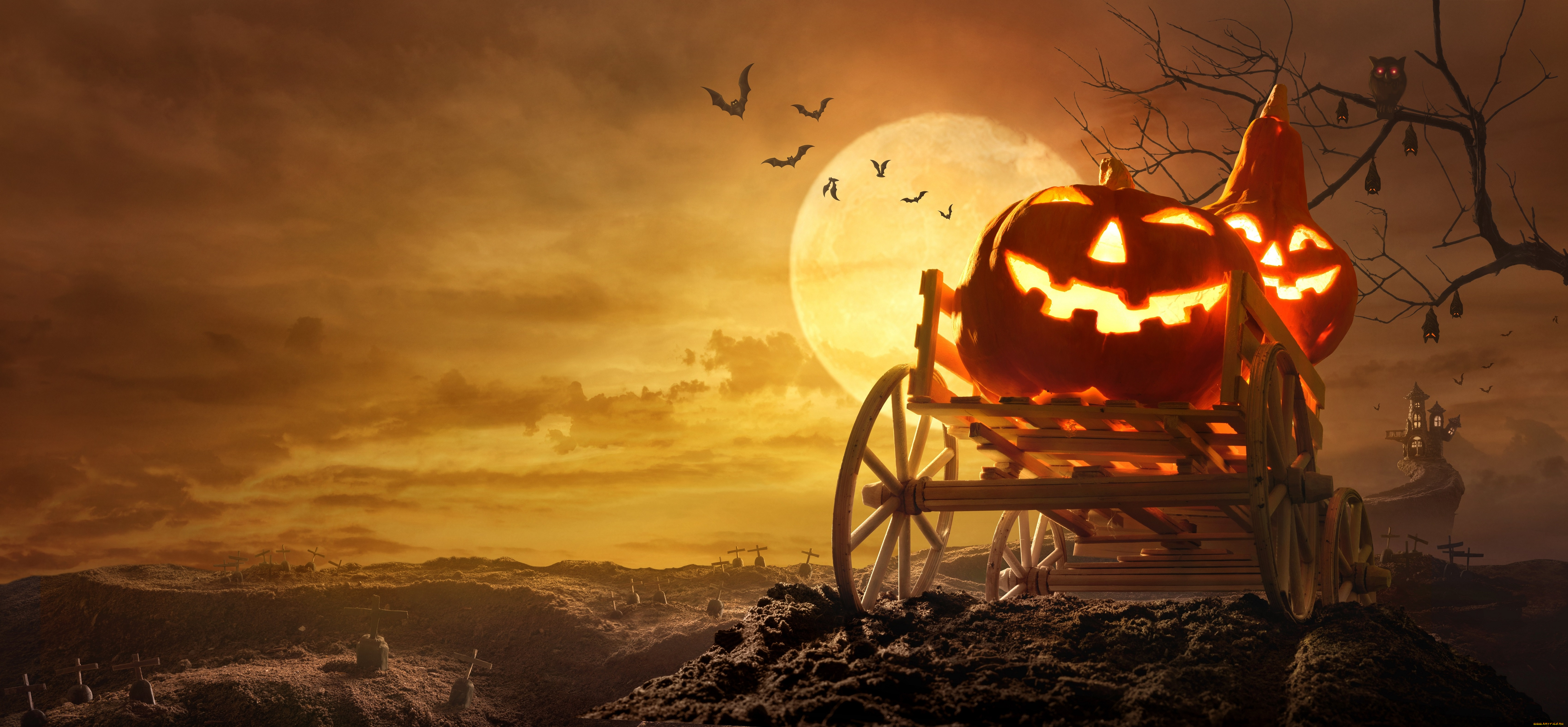 праздничные, хэллоуин, ночь