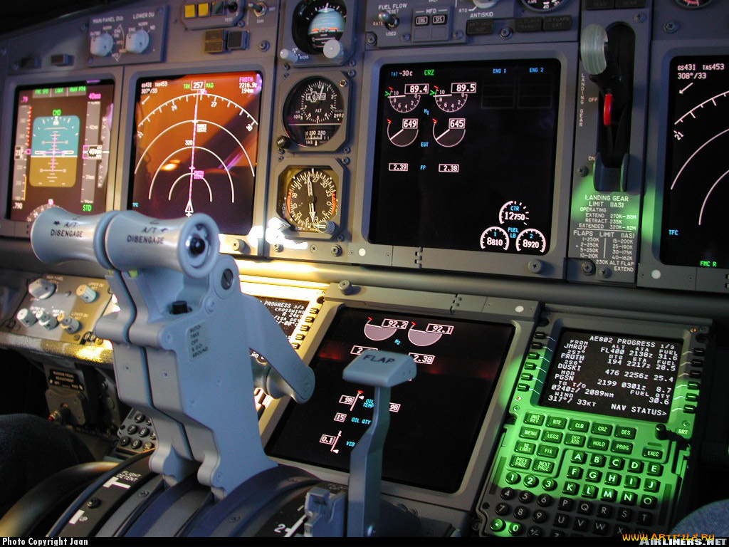 авиация, кабина, пилотов