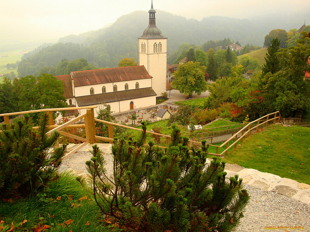 gruyere, switzerland, города, католические, соборы, костелы, аббатства