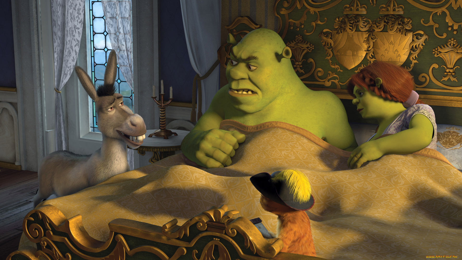 мультфильмы, shrek, the, third