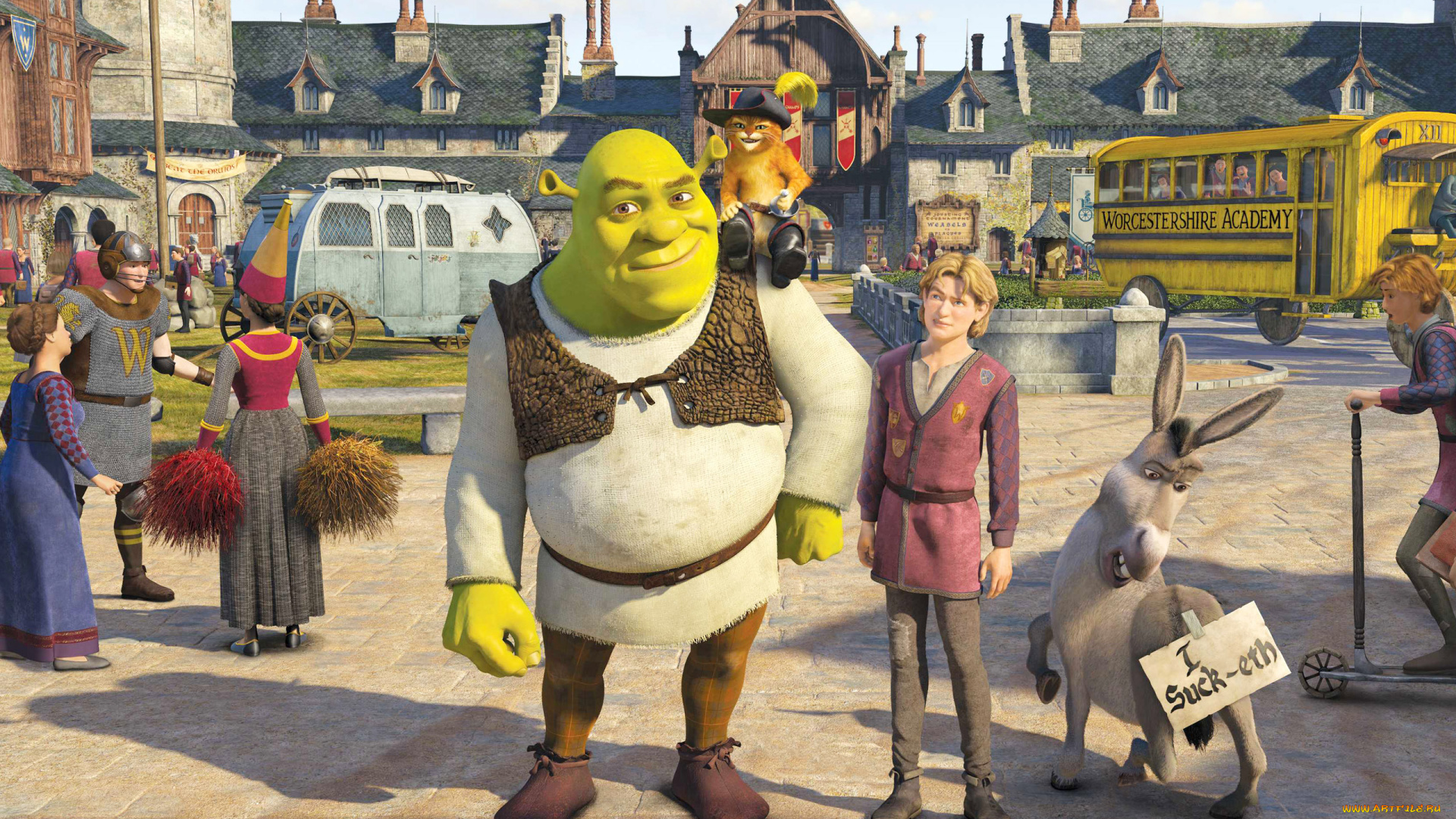 мультфильмы, shrek, the, third