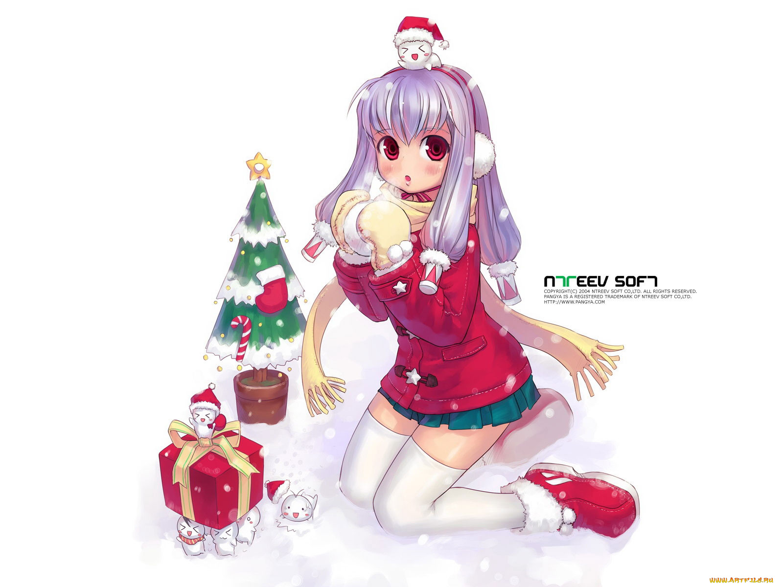 аниме, merry, chrismas, winter