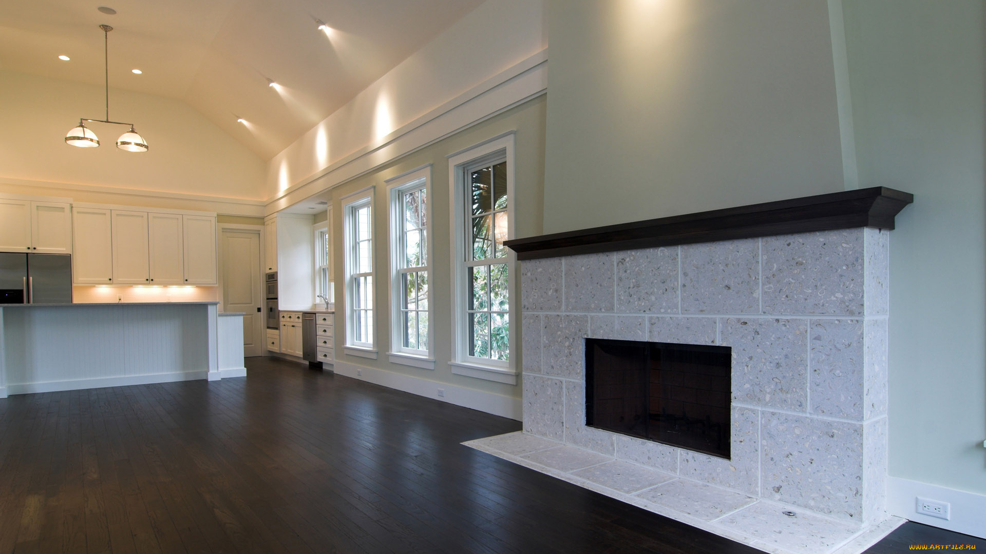 интерьер, камины