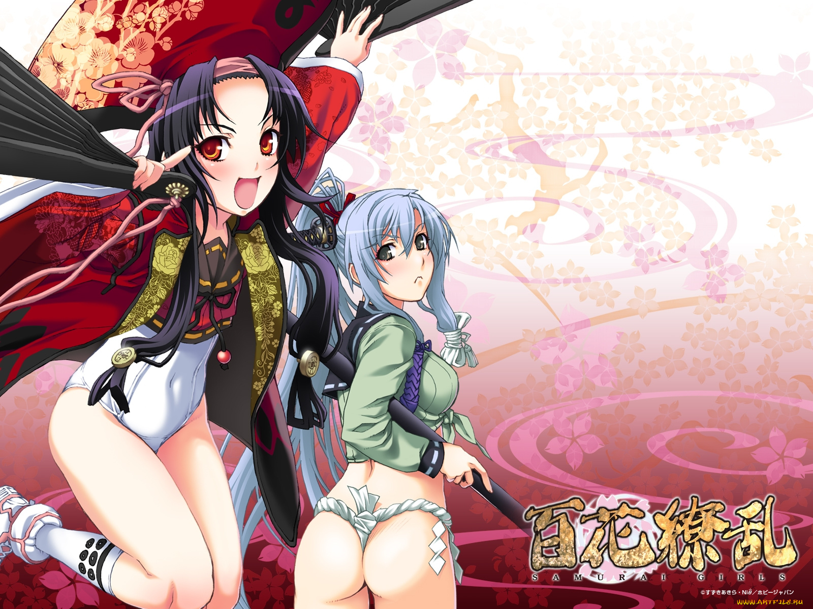 аниме, samurai, girls