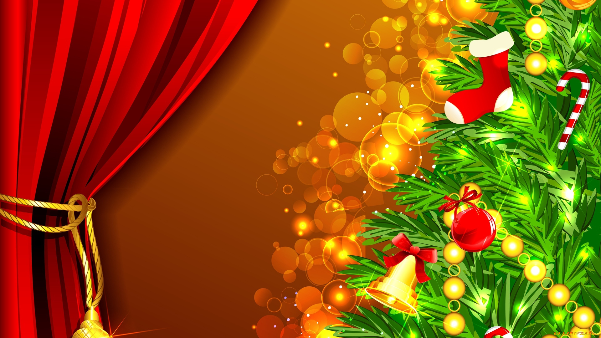 праздничные, векторная, графика, новый, год, праздник, расунок, украшения, елка