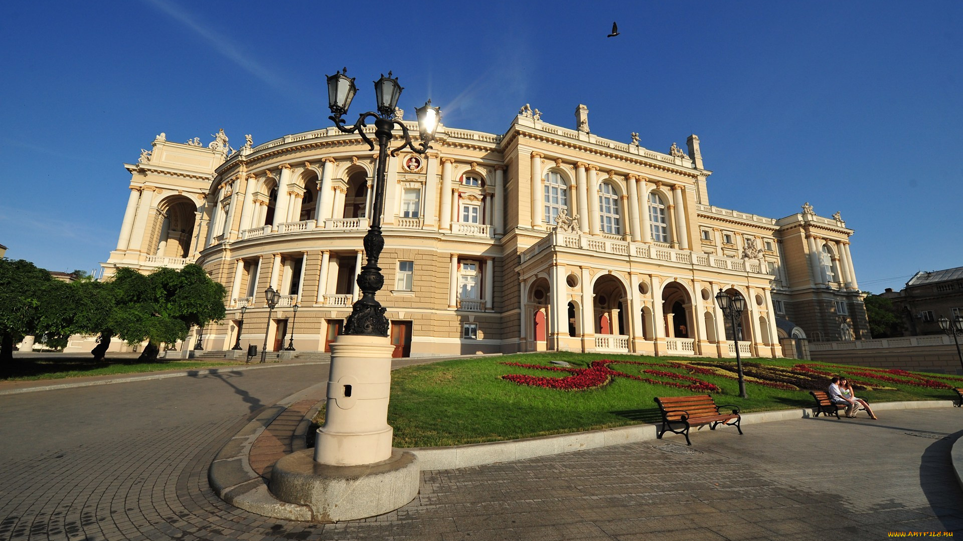 города, -, здания, , дома, одесса, театр, оперы, и, балета