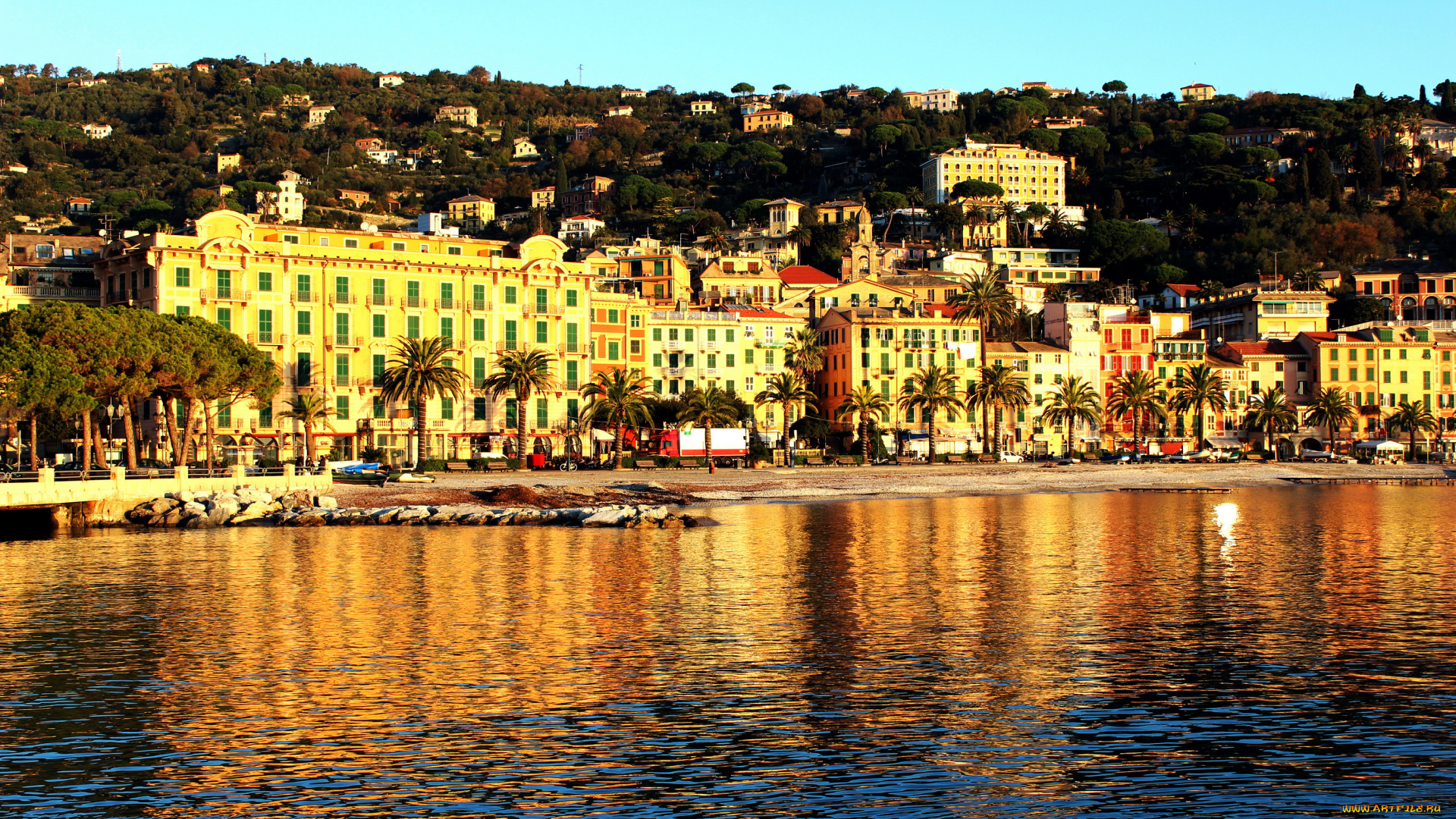 города, амальфийское, и, лигурийское, побережье, , италия, santa, margherita, ligure, лигурия