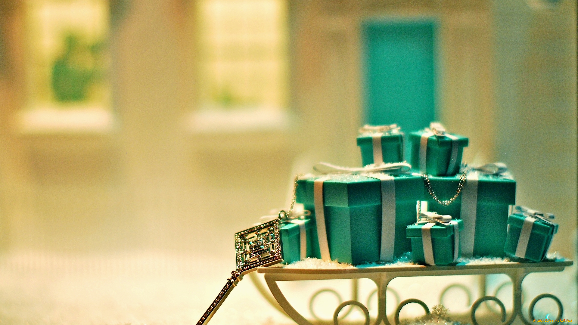 праздничные, подарки, и, коробочки, саночки, ключ, подарки